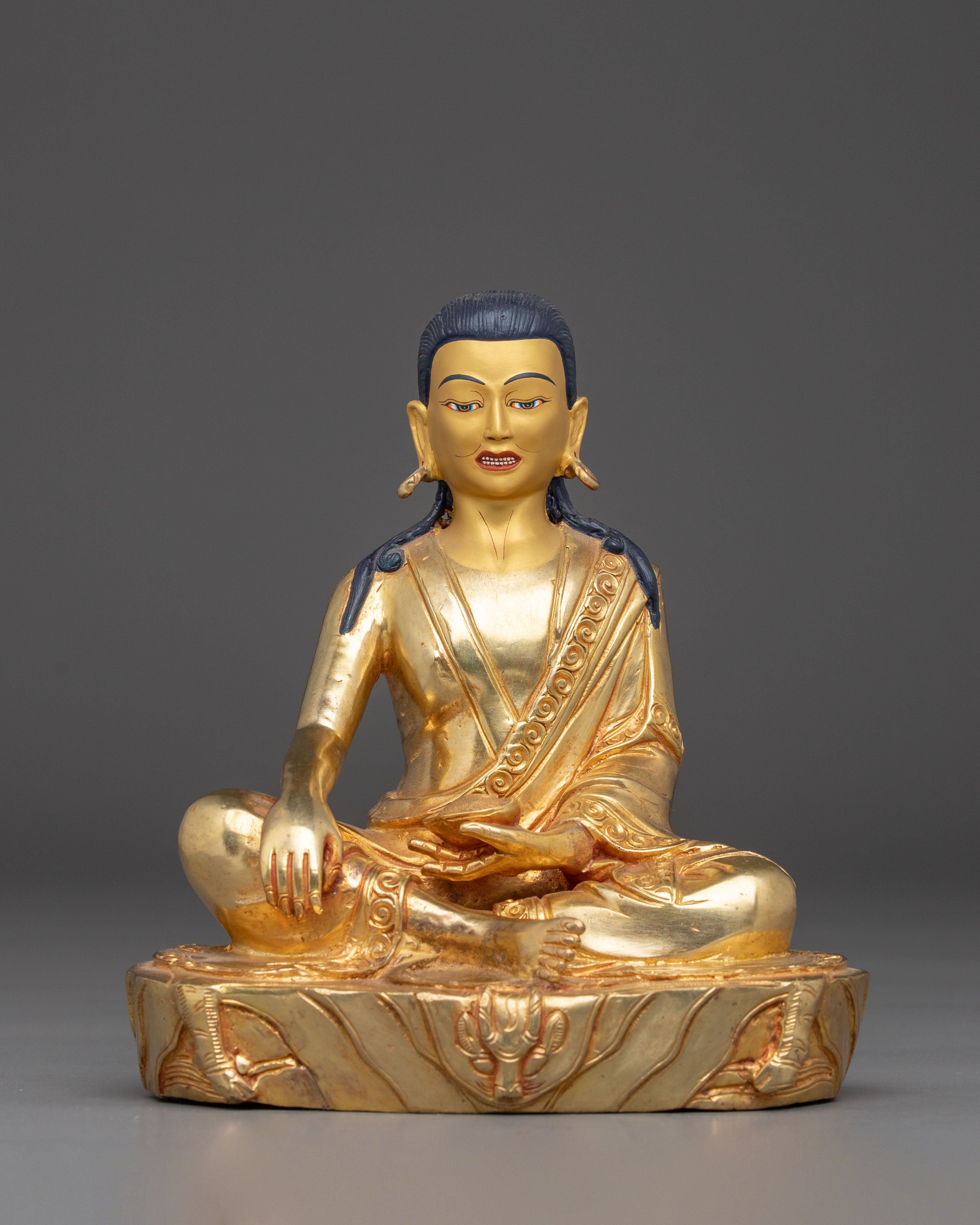 Golden Buddhist Masters Statue Set | Three Enlightened Masters