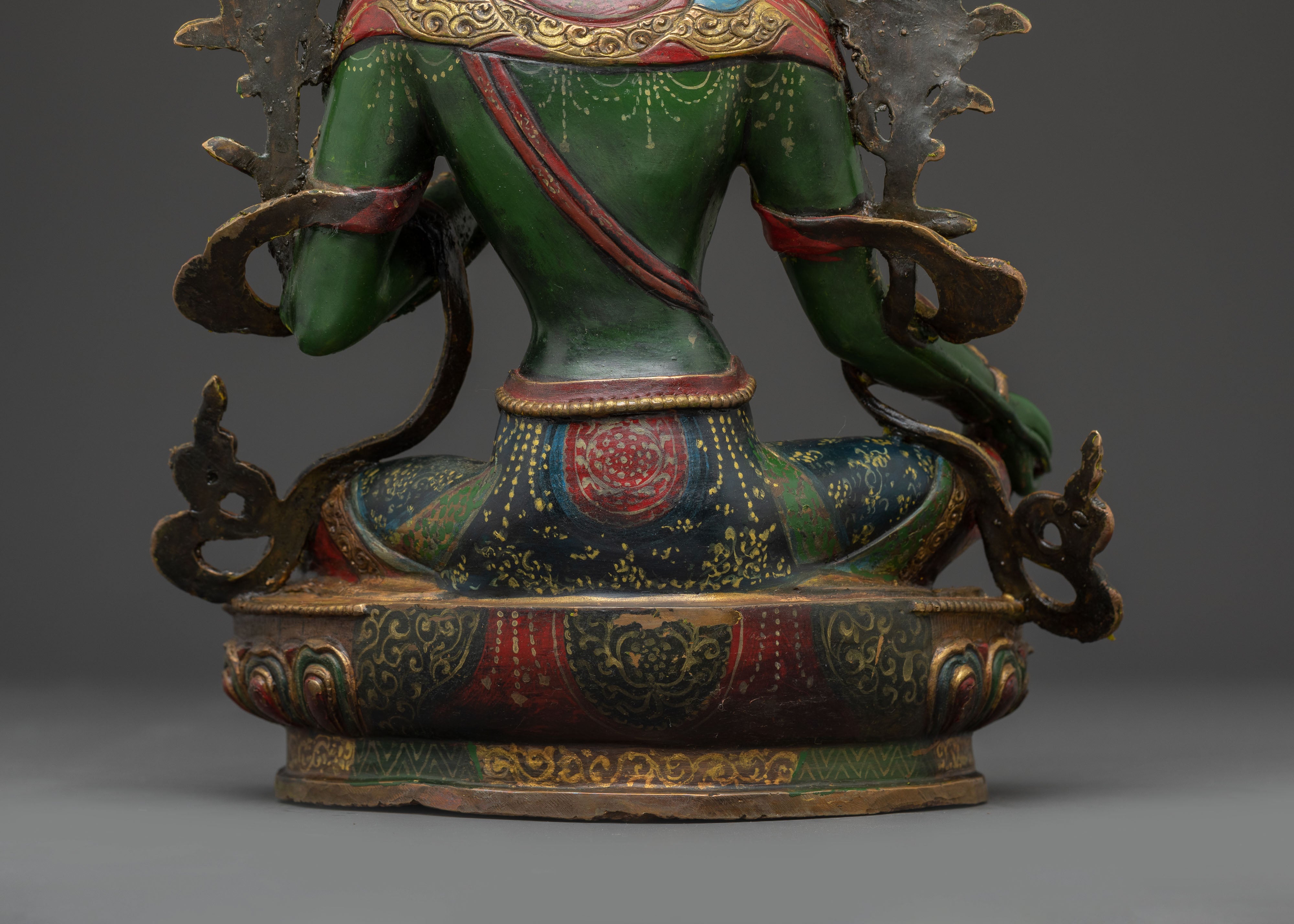 Green Tara Protector Deity Nepali Handcrafted Statue | Meditation Altar Decor