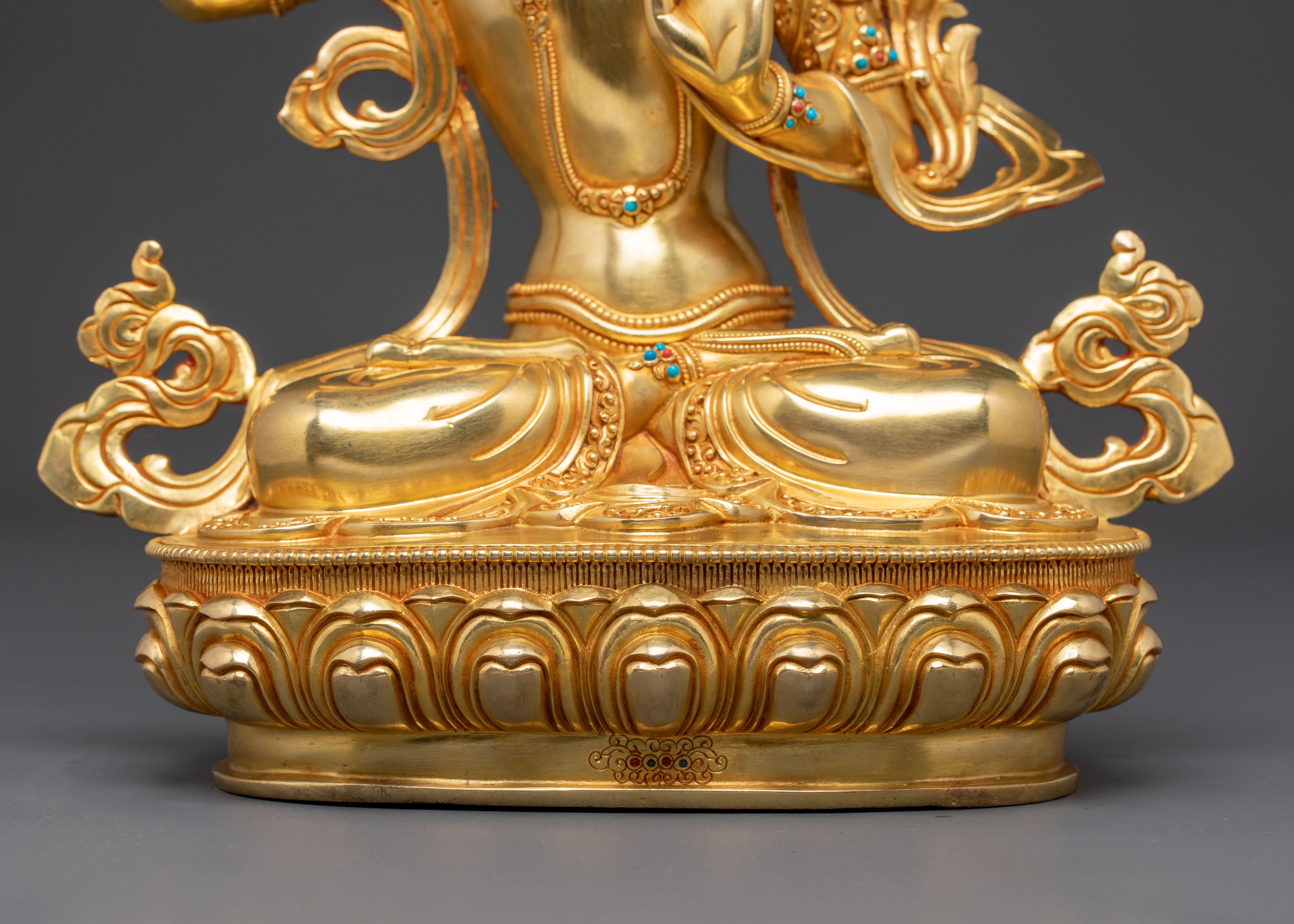 Handmade Figurine of Manjushri | Wisdom Bodhisattva Sculpture