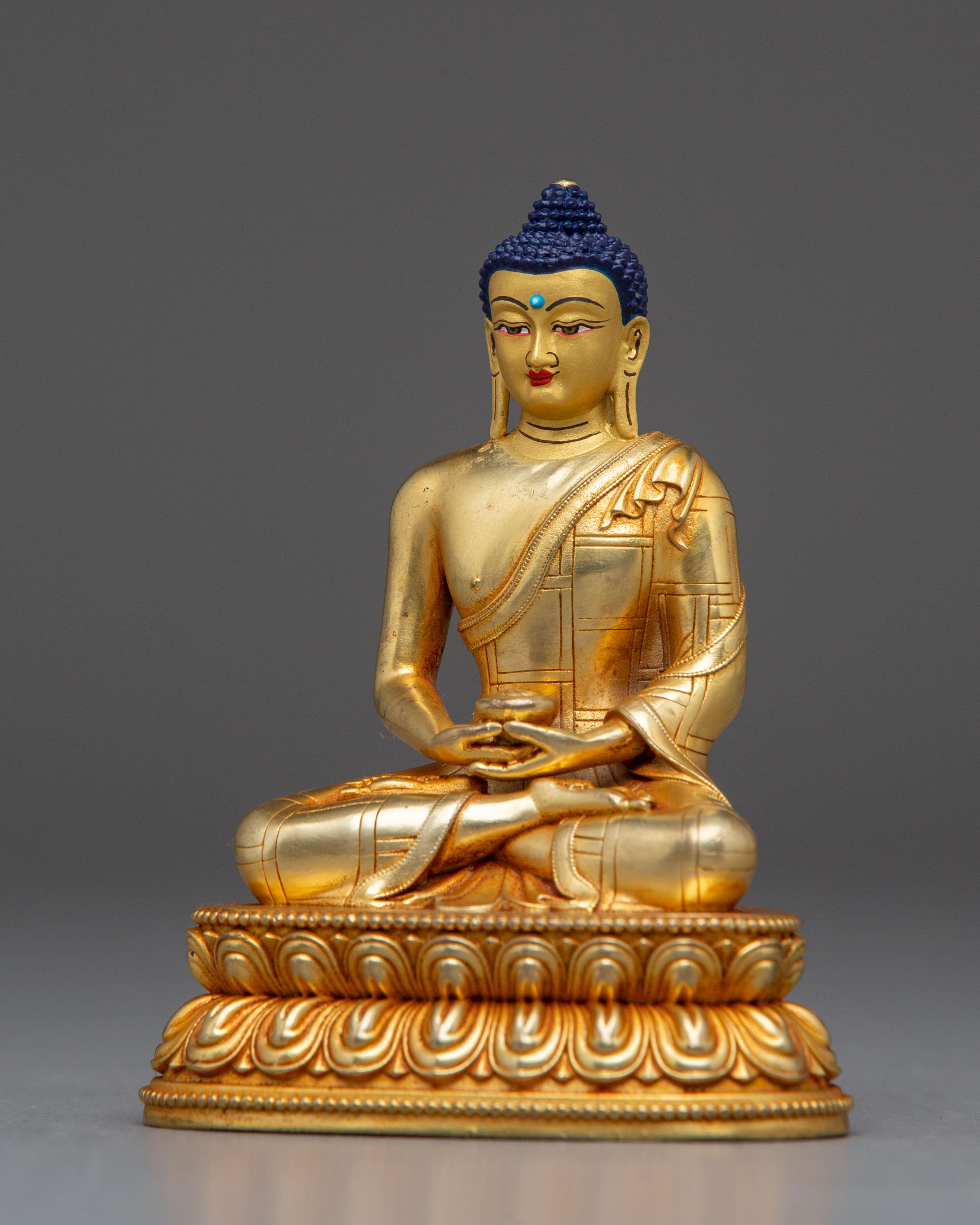Machine-Made Golden Statue of Amitabha Buddha | Altar Decor