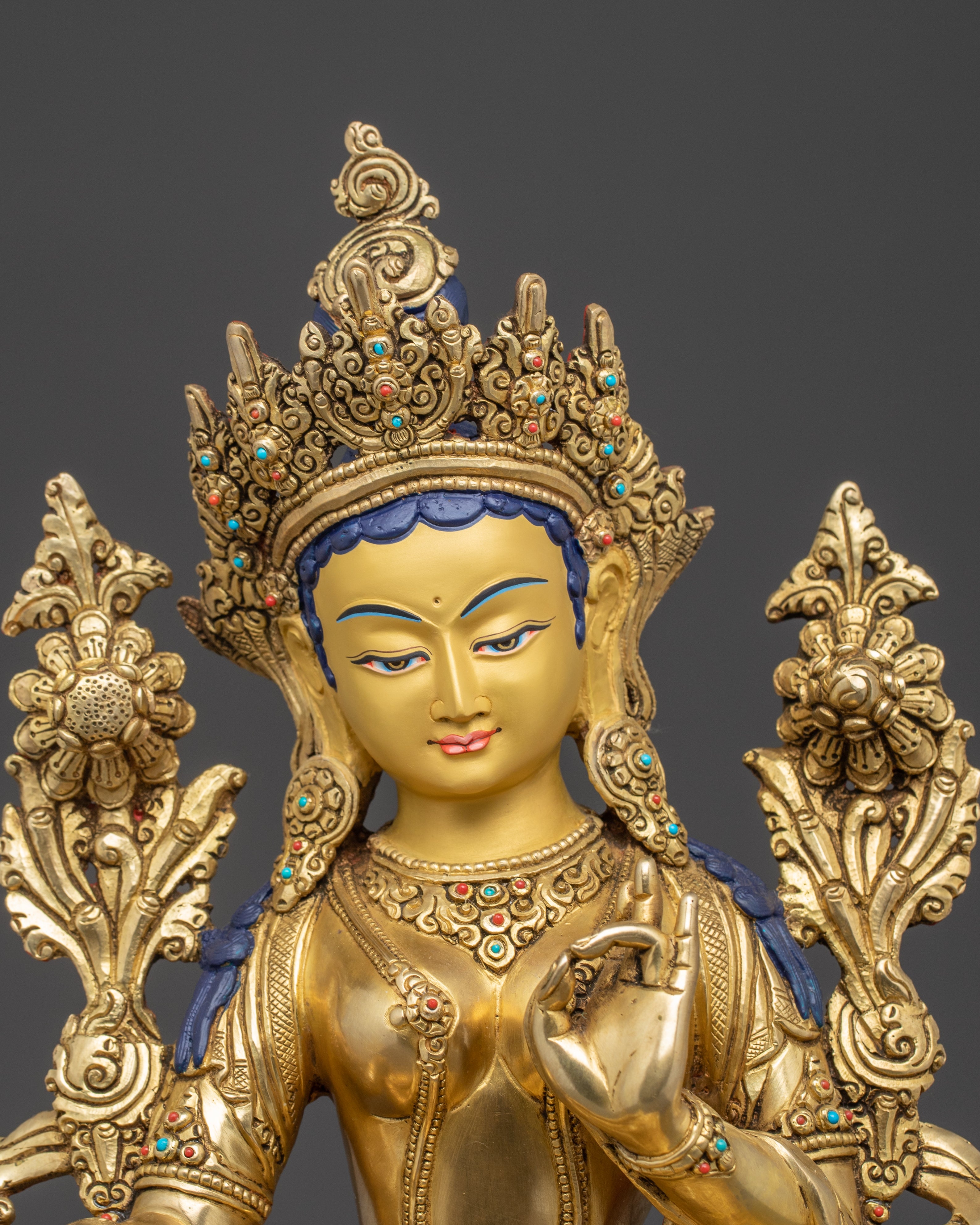 Green Tara Protector Deity Nepali Handcrafted Figurine | Mother of Liberation