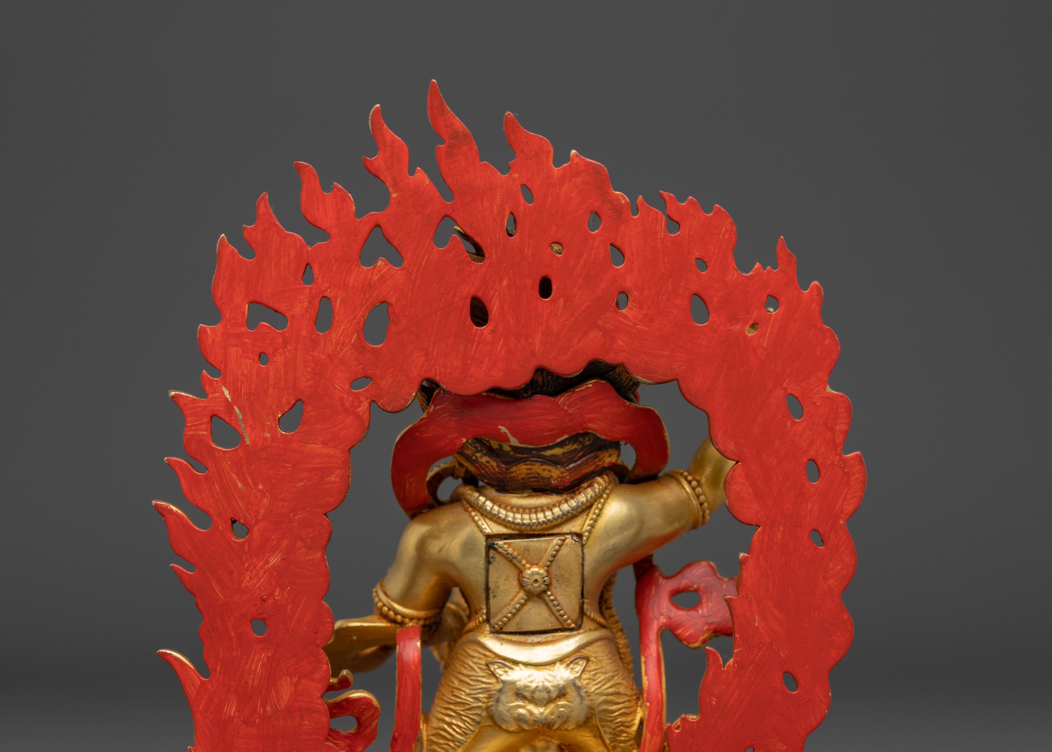 Tibetan Vajrapani Copper Figurine, Protector Deity | Symbol of Power