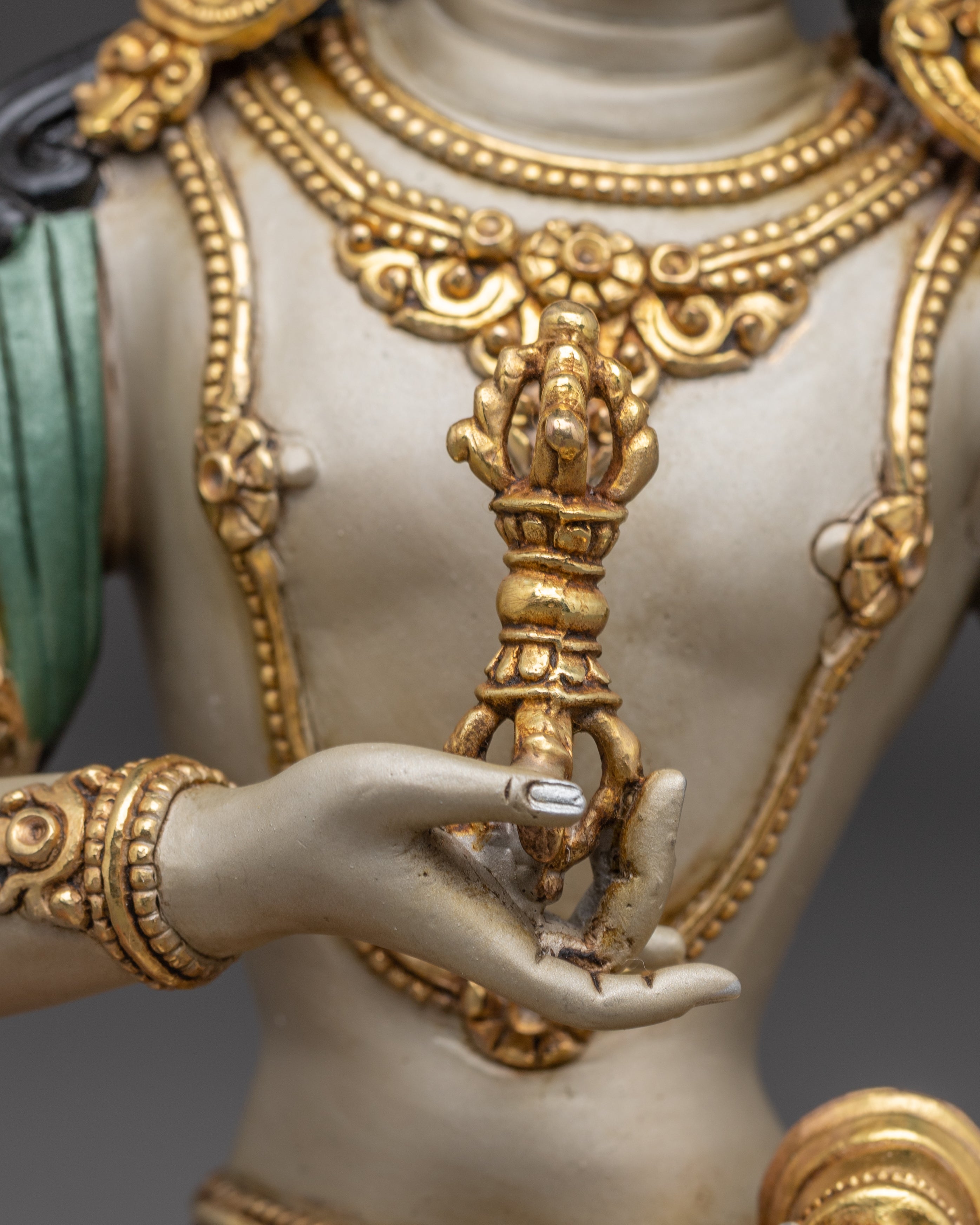 Handcrafted Golden Art of Dorje Sempa Purification Deity | Buddhist Altar Statue