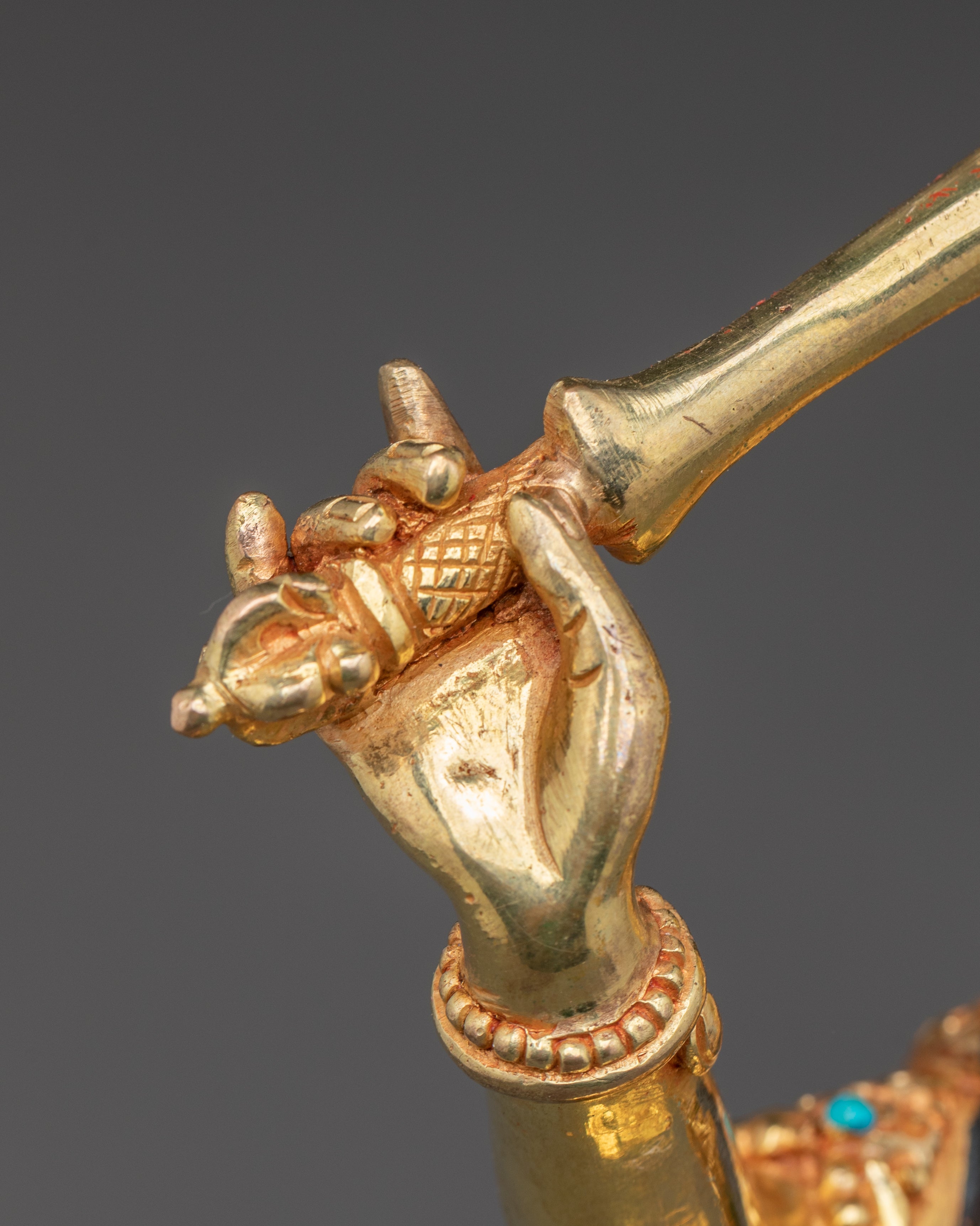 Handmade Buddhist Copper Statue of Bodhisattva Manjushri | Wisdom Deity