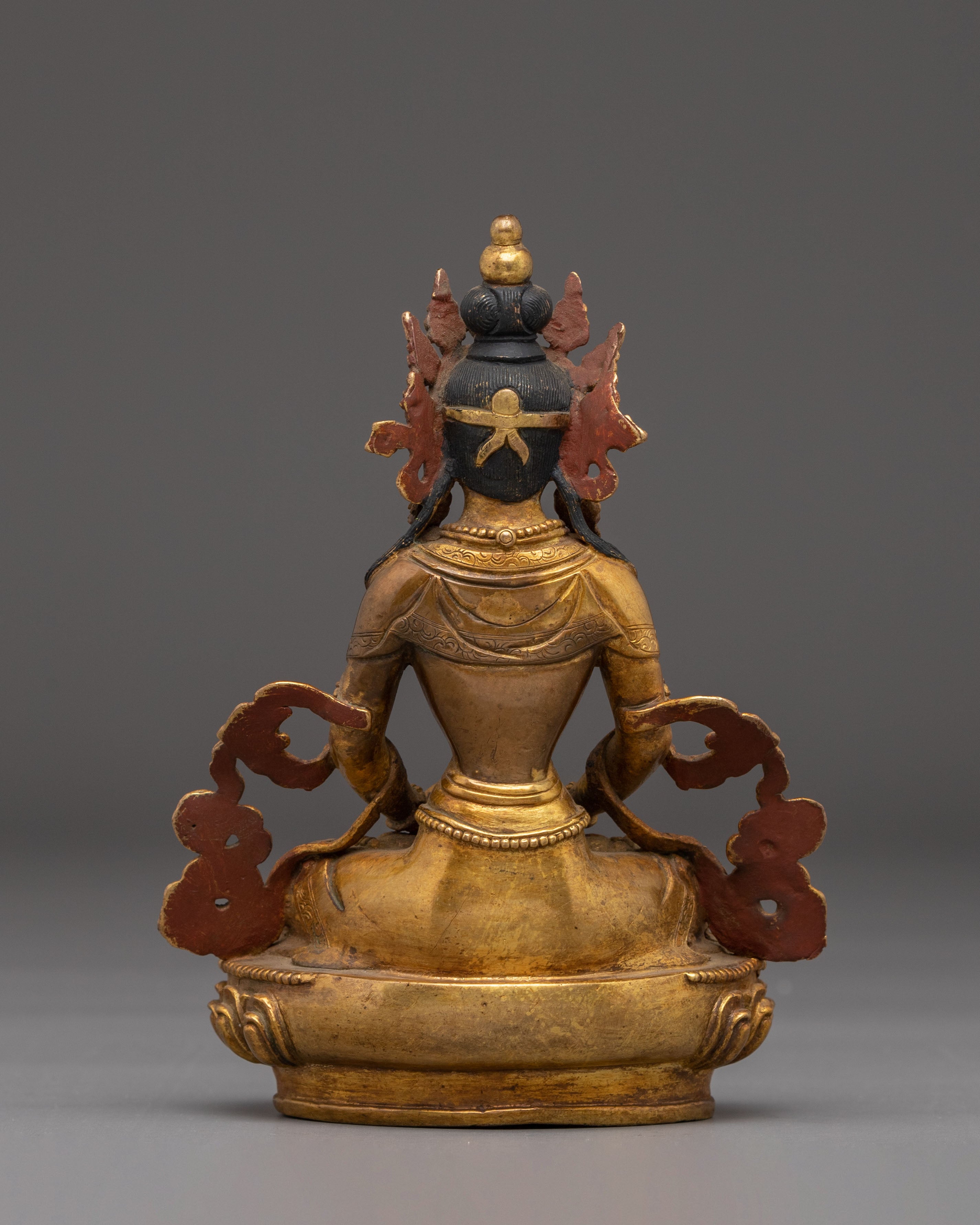 Amitayus Statue with Antique Finish | Meditation Idol