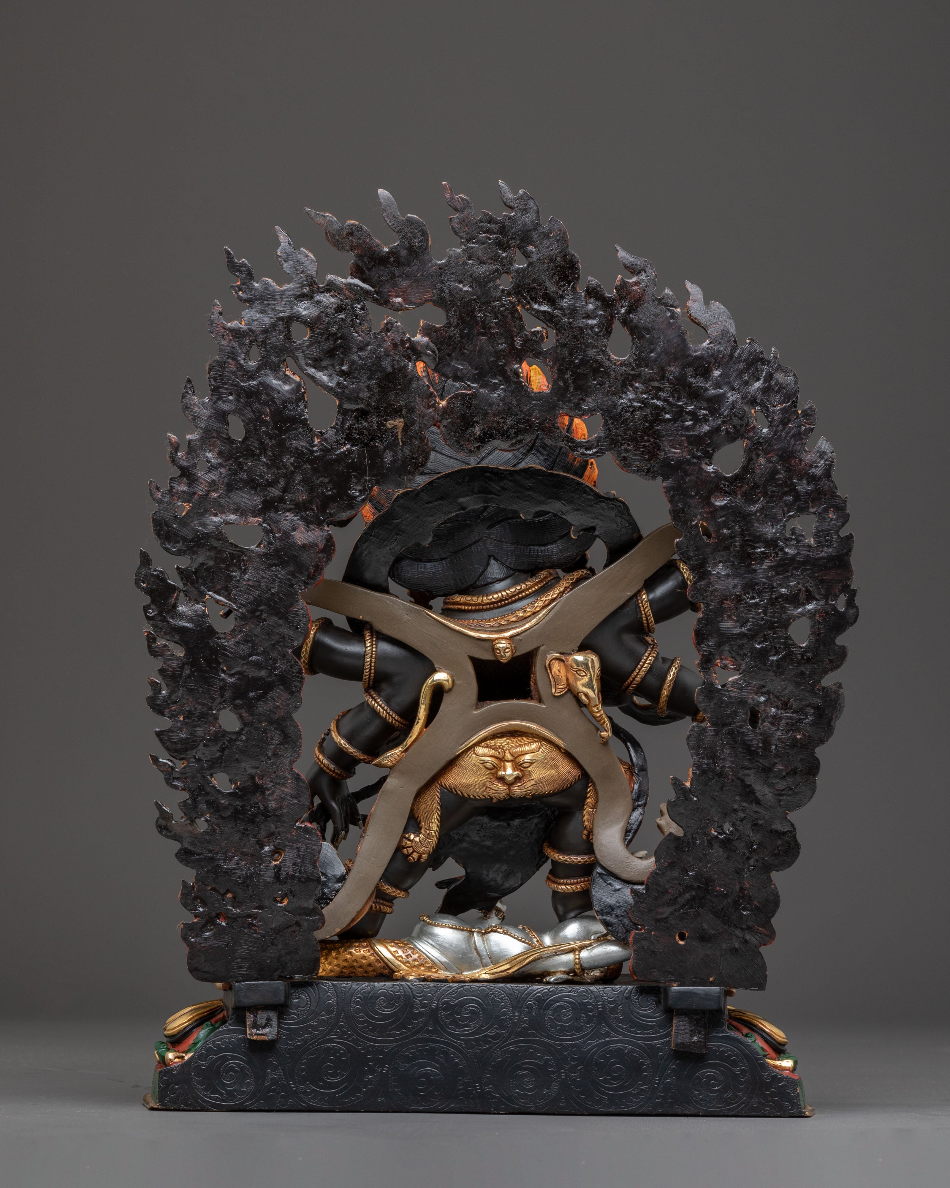 Majestic Statue of 6 Armed Mahakala | Fierce Dharma Protector