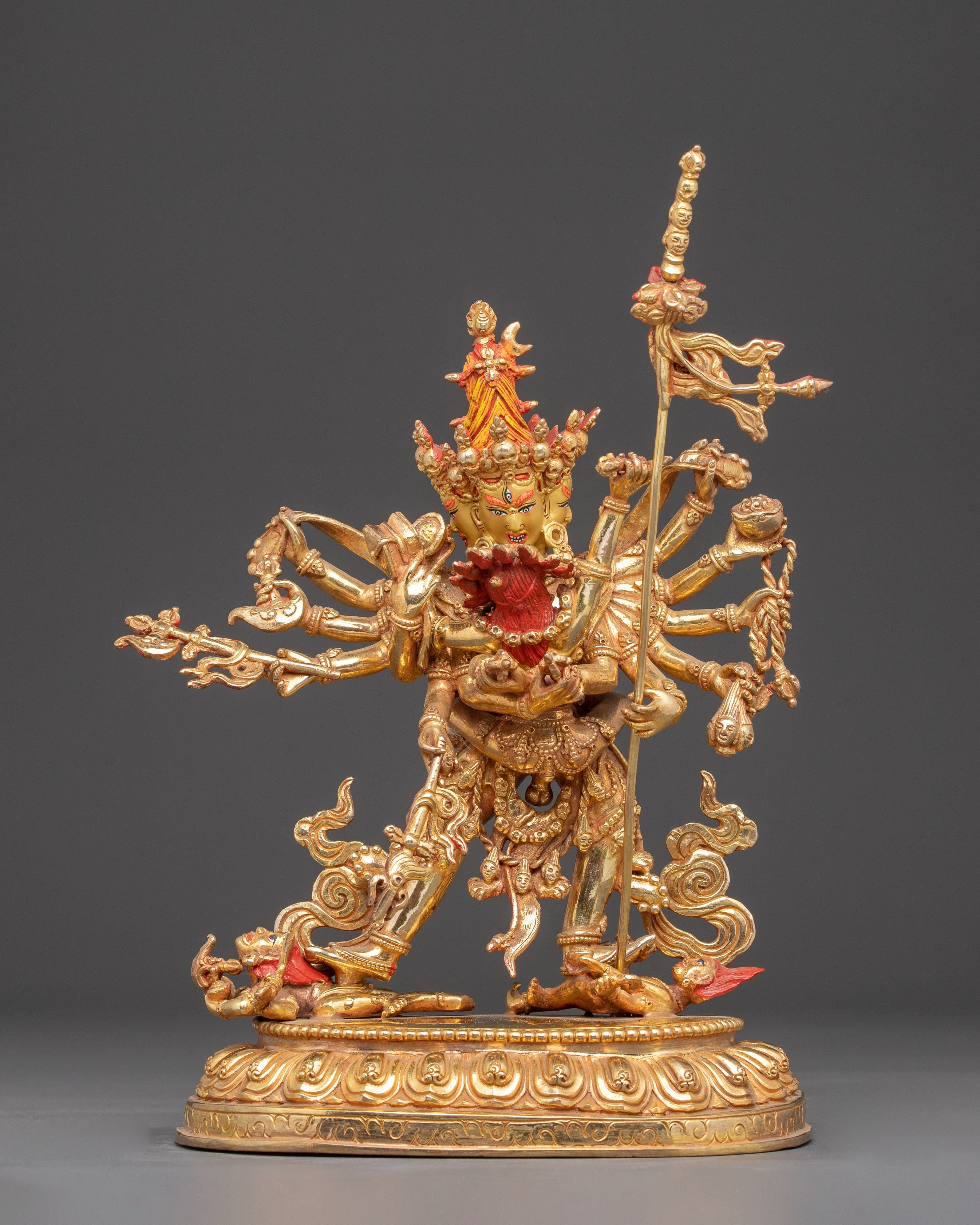 Chakrasambhara Tantric Deity Sculpture | Ritual Practice and Sacred Altar