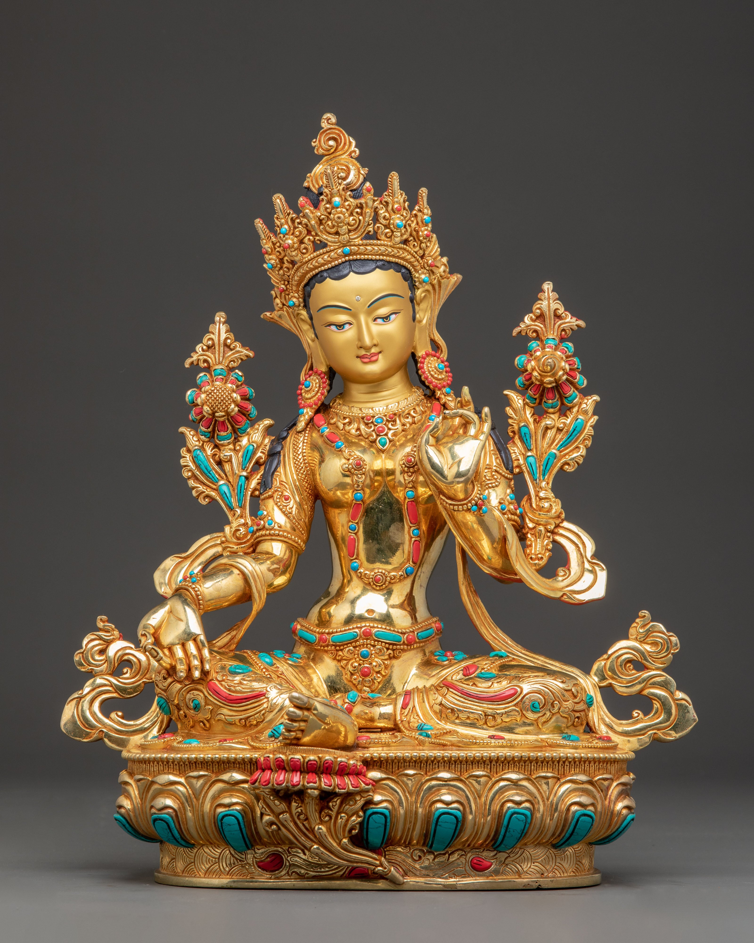 Handmade Radiant Statue of Shyama Tara | Mother of All Buddhas