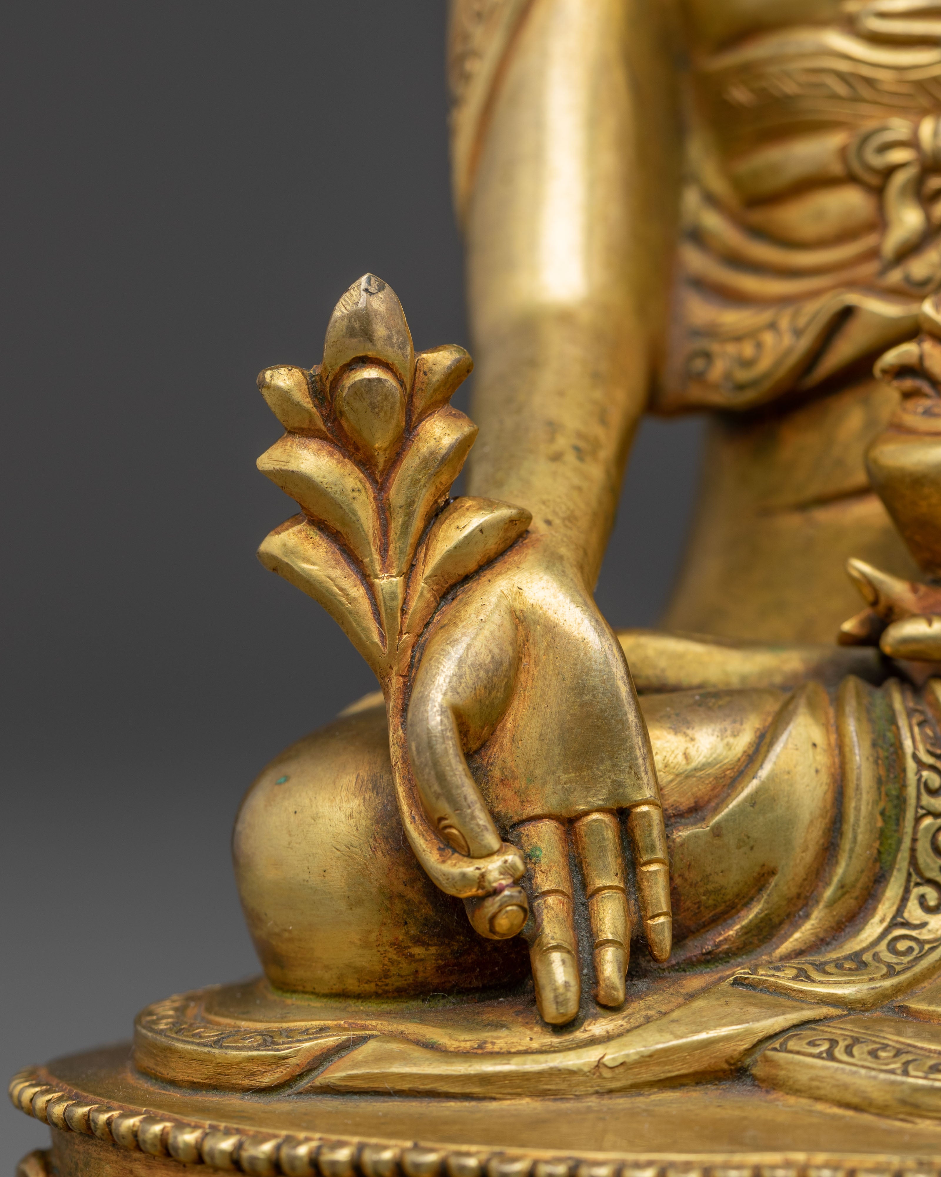 Handcrafted Medicine Buddha Figurine, The Healing Master | Sacred Sculpture