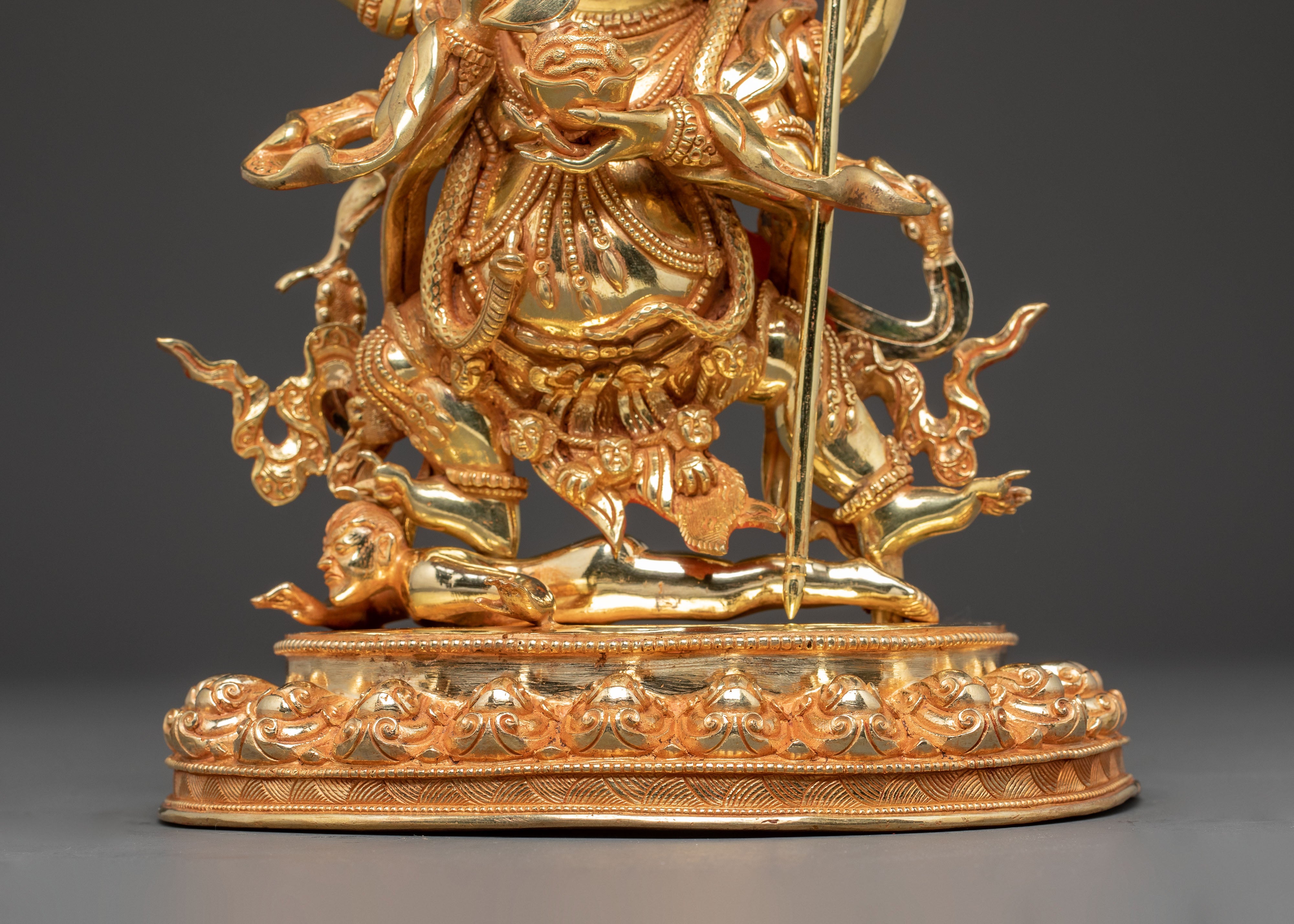 Wrathful Deity Four Armed Mahakala Statue | Powerful Protector