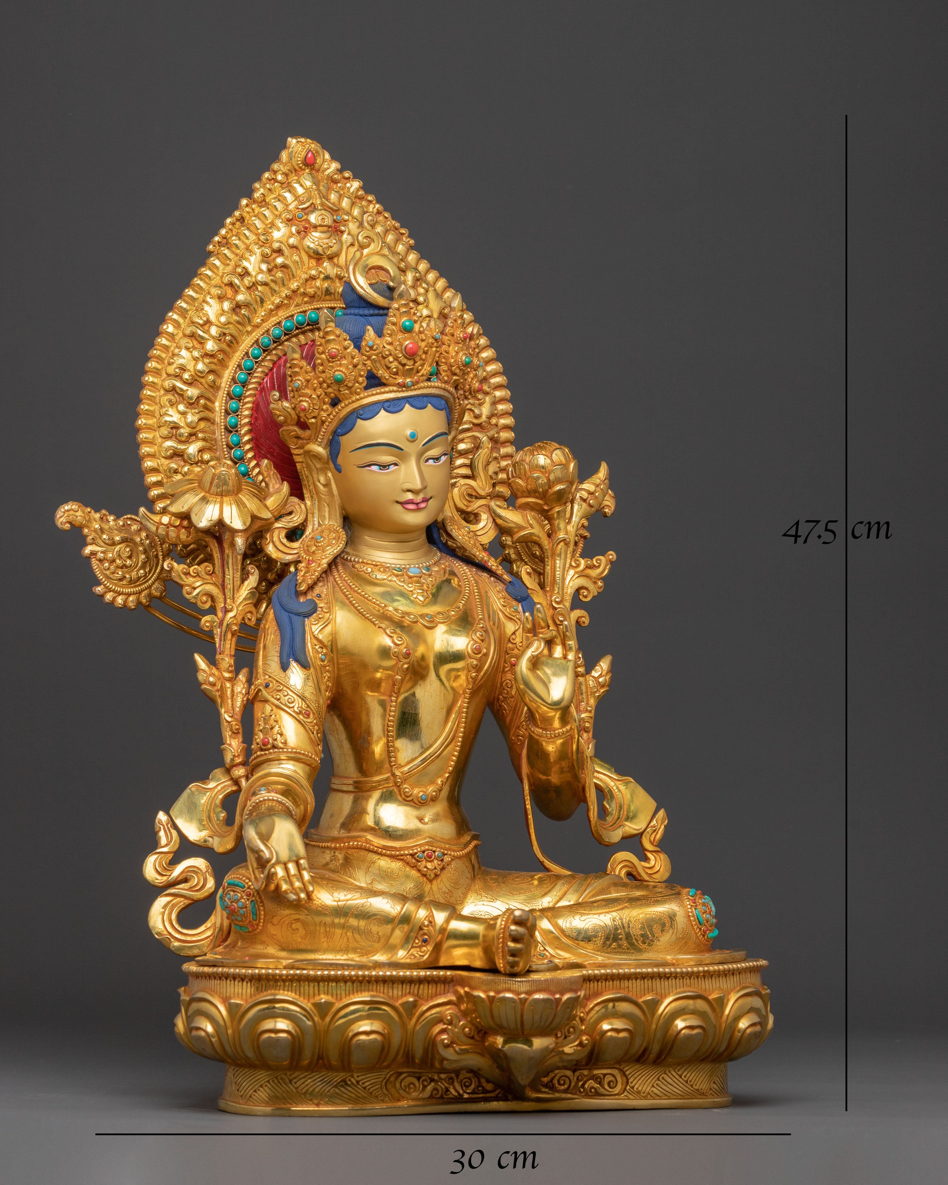 Handcrafted Shyama Tara Golden Statue | Mother of All Buddhas