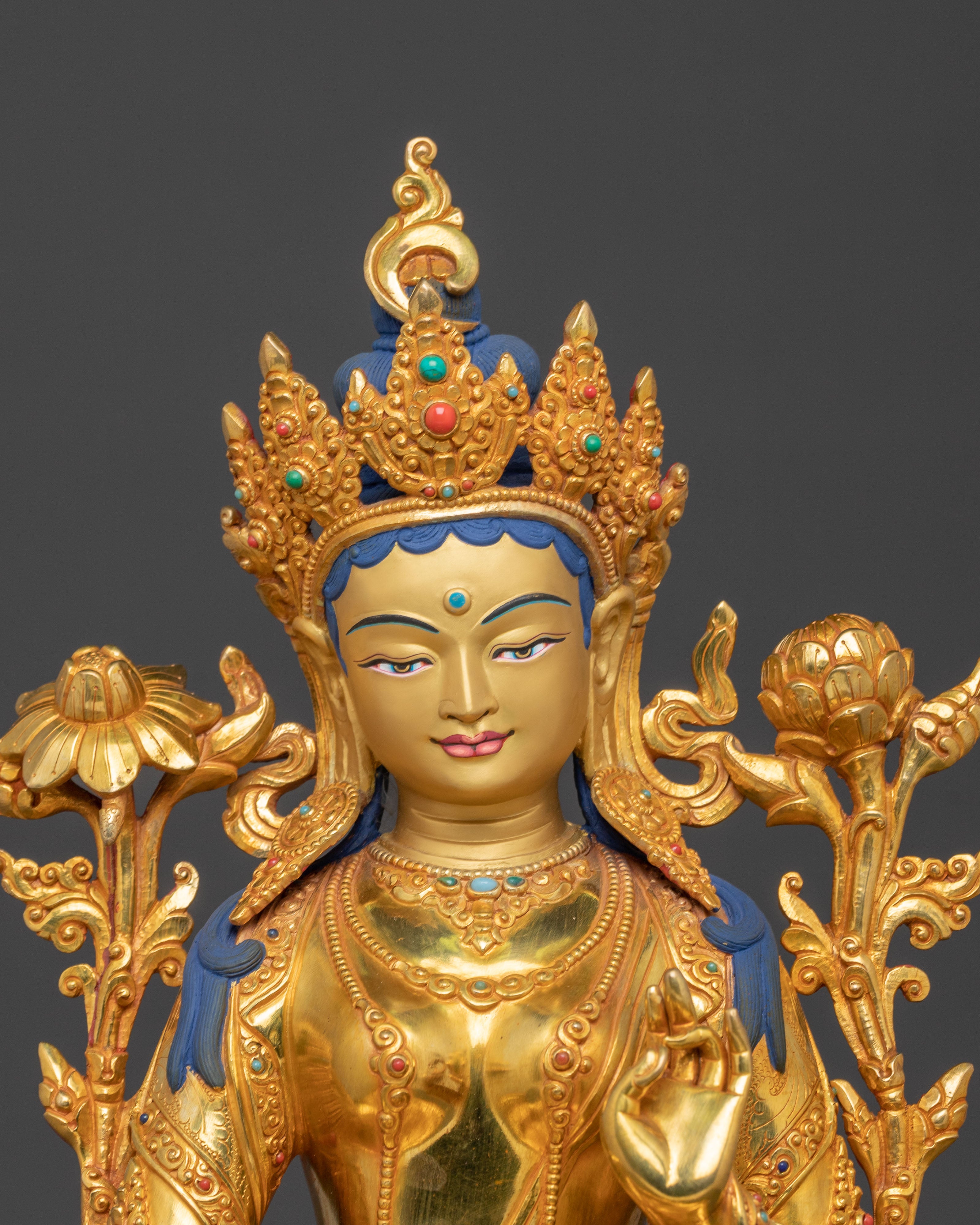 Handcrafted Shyama Tara Golden Statue | Mother of All Buddhas