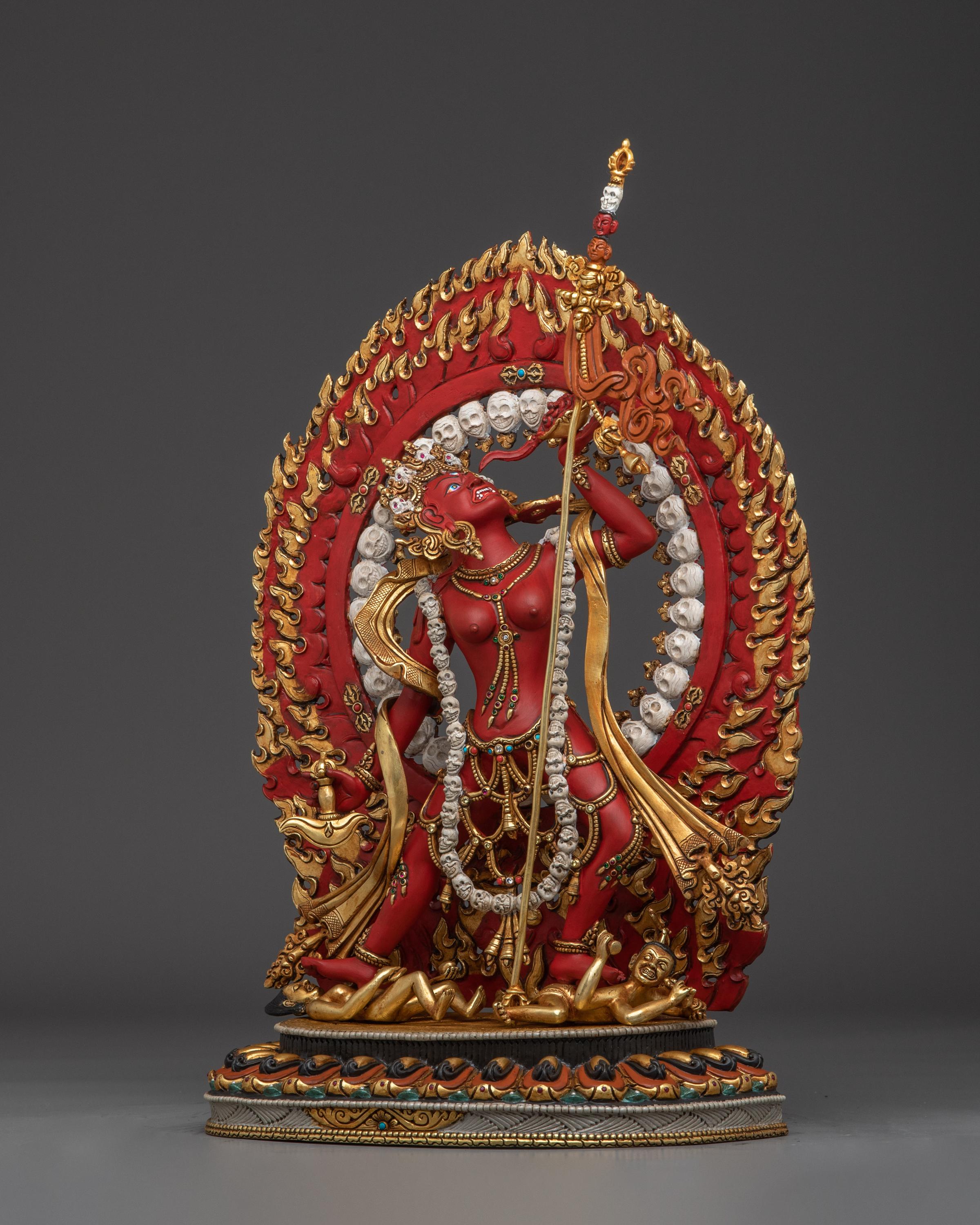 Traditional Statue of Female Dakini Vajrayogini | Tantric Deity