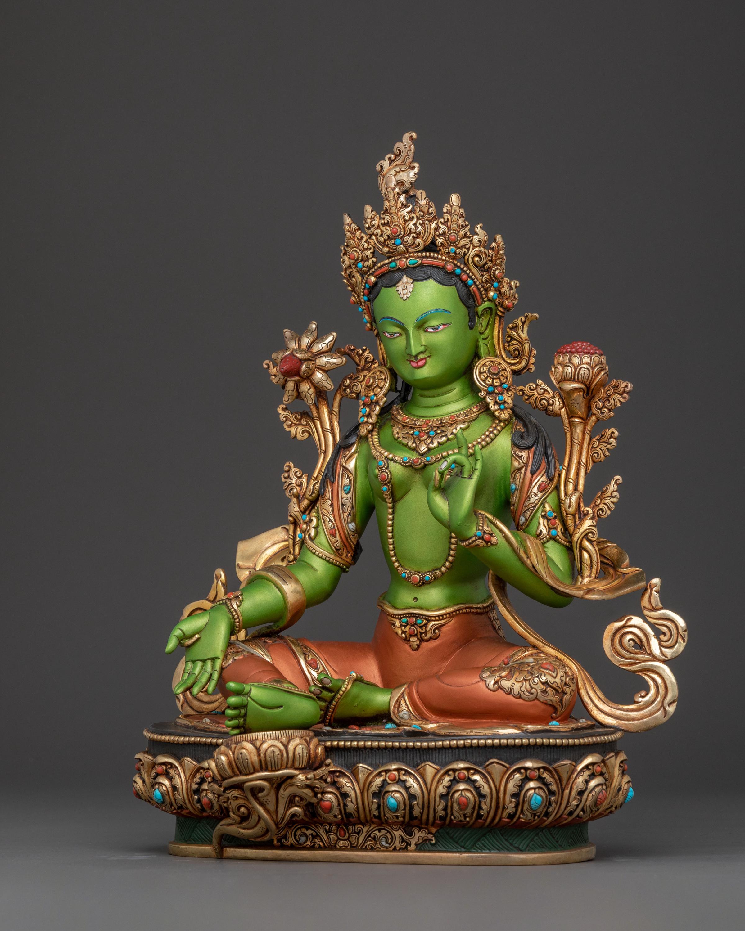 Green Tara Liberator Buddha Statue