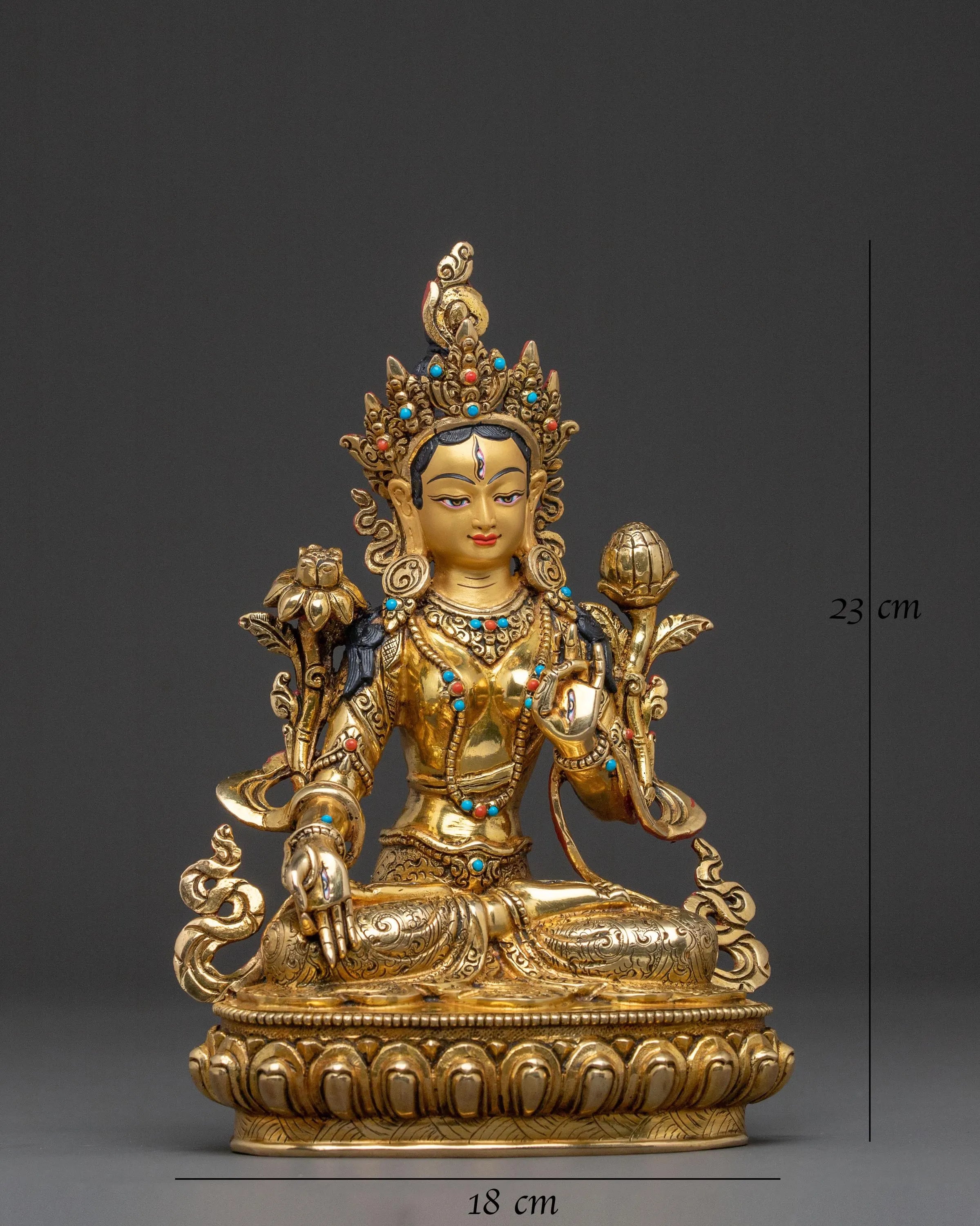 White Tara Longevity Deity Statue | Altar Decor