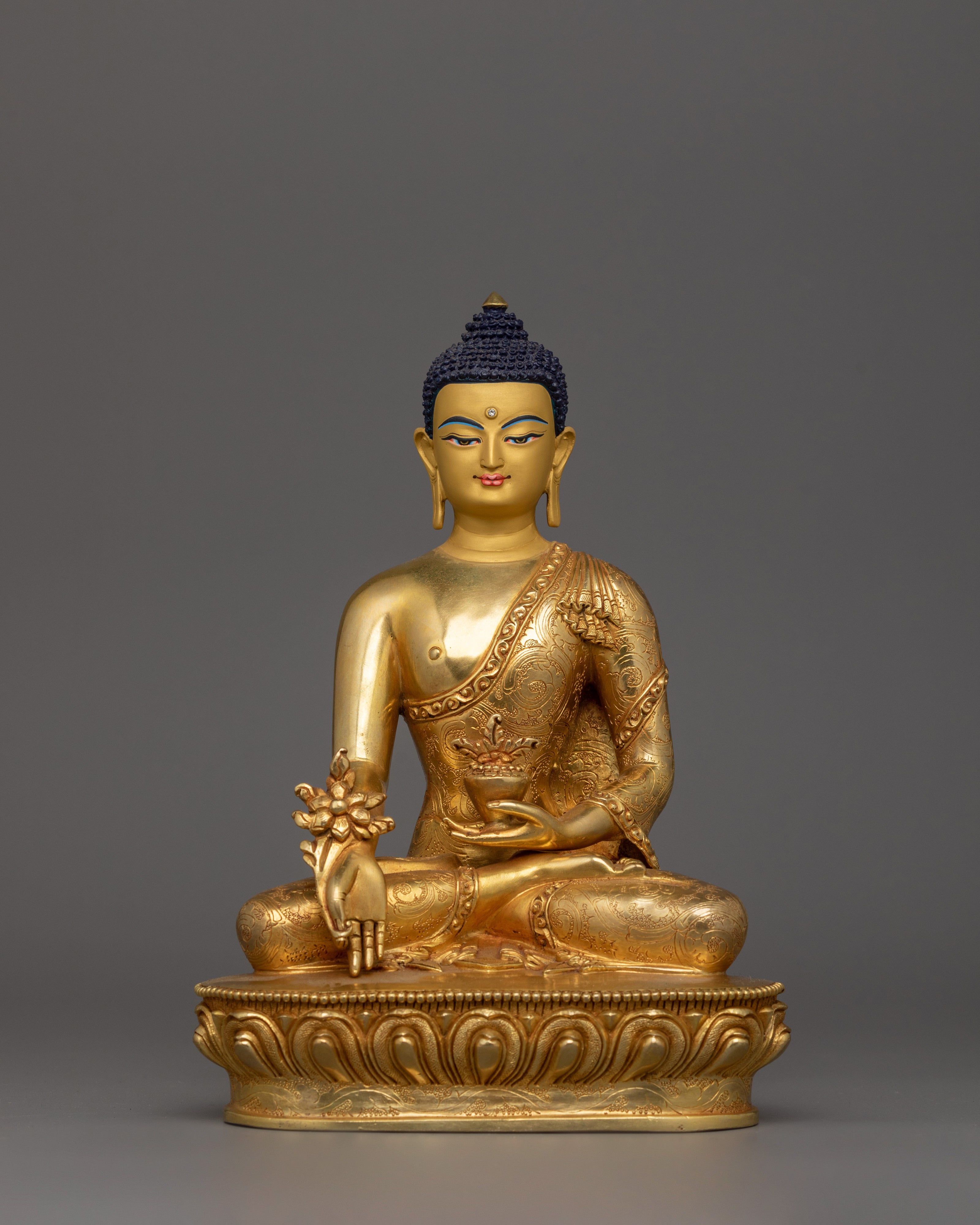 Handcrafted Medicine Buddha Deity Figurine