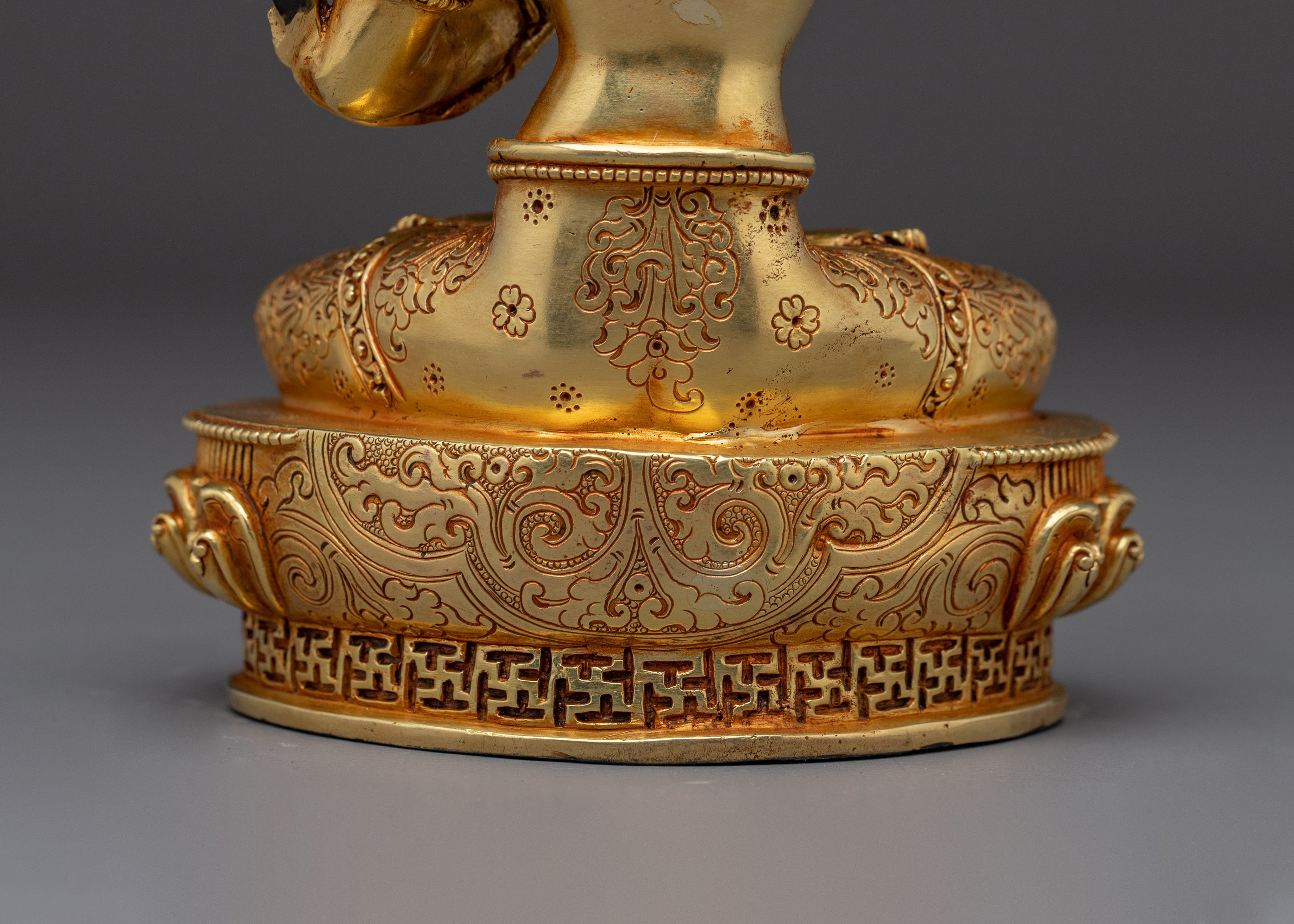 Dharma Sword Bodhisattva Manjushri | Gold Gilded Statue