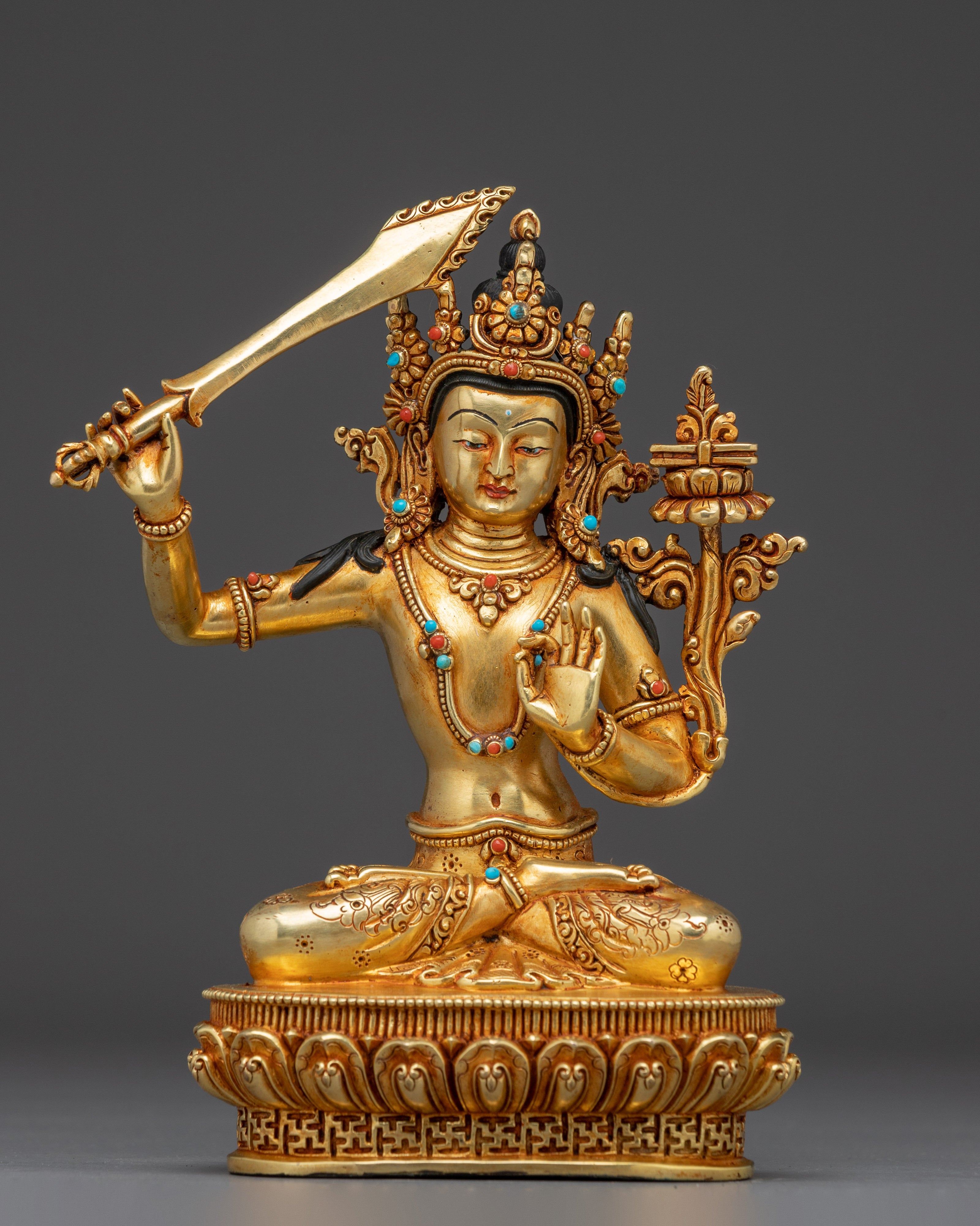 Golden Sculpture of Bodhisattva set | Symbol of Compassion and wisdom