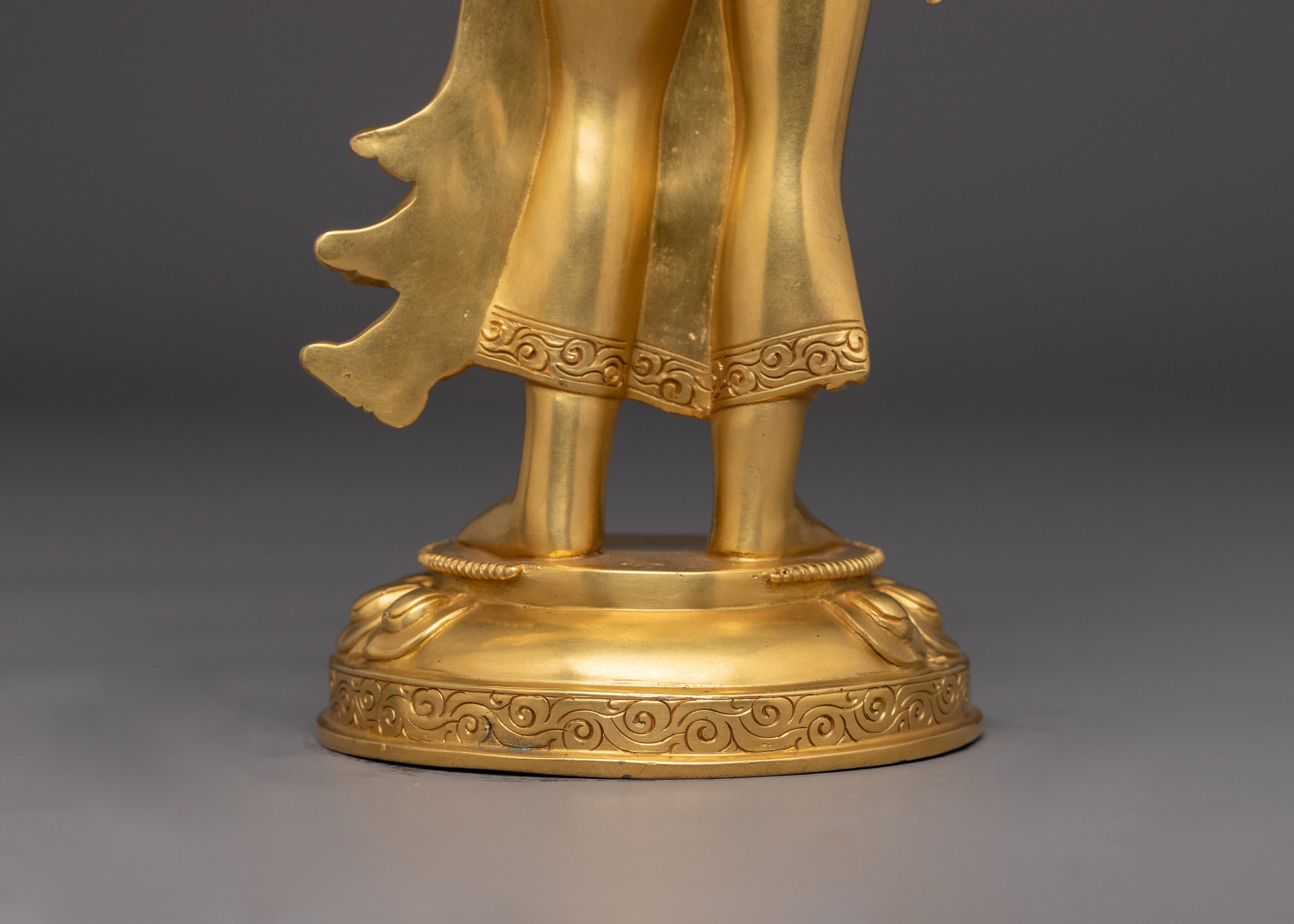Standing Green Tara Golden Statue | Shyama Tara - Compassionate Deity