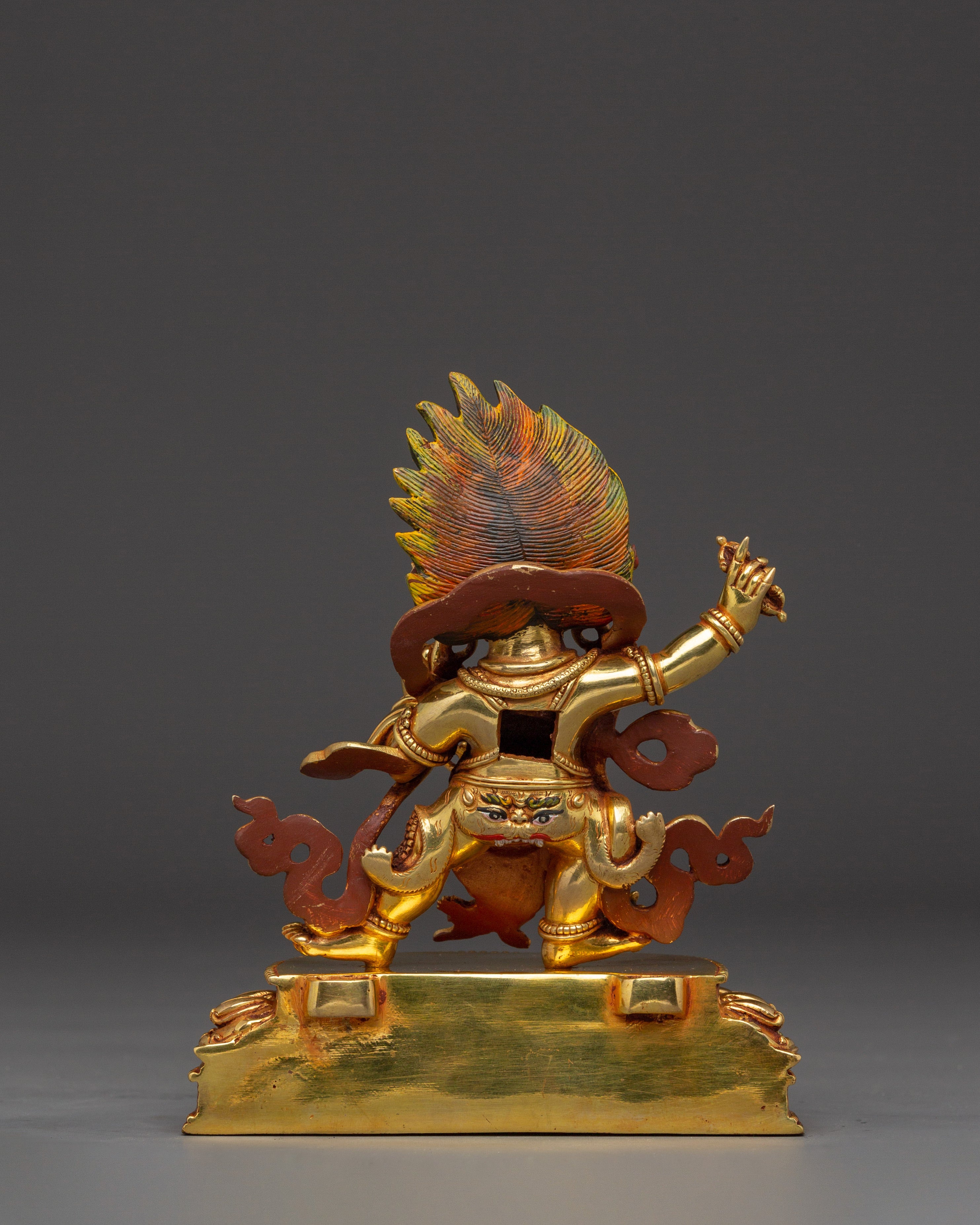 Gold Gilded Vajrapani Statue | Wrathful Bodhisattva