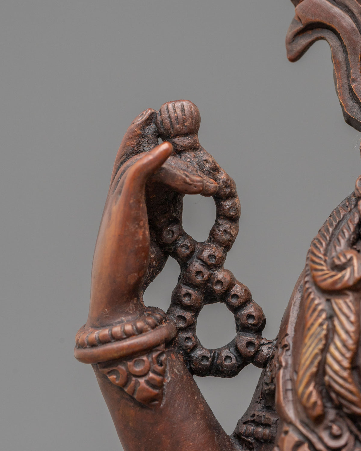 Chenrezig Sacred Statue | Oxidized Copper Lord of Compassion