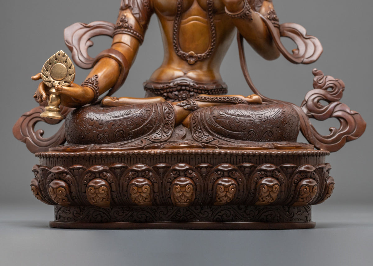 Goddess Dukar Spiritual Statue in Oxidized Copper