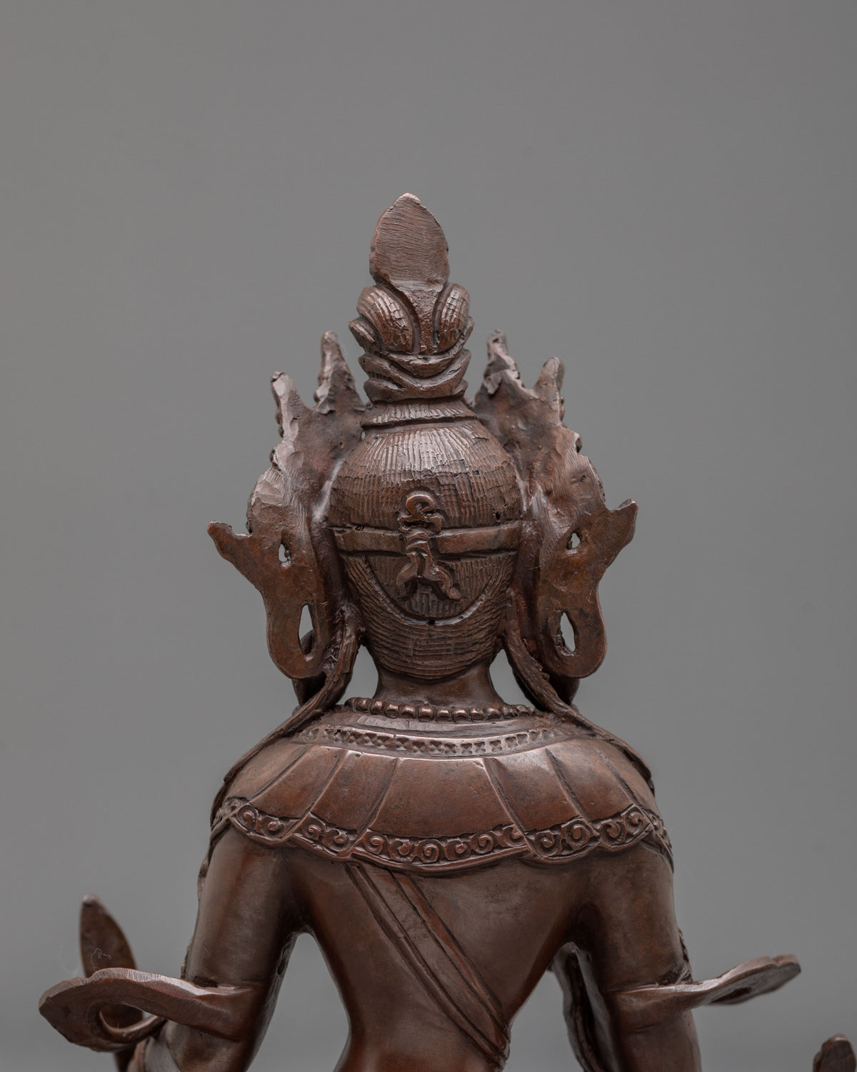 Kshitigarbha Statue | Oxidized Copper Sacred Sculpture