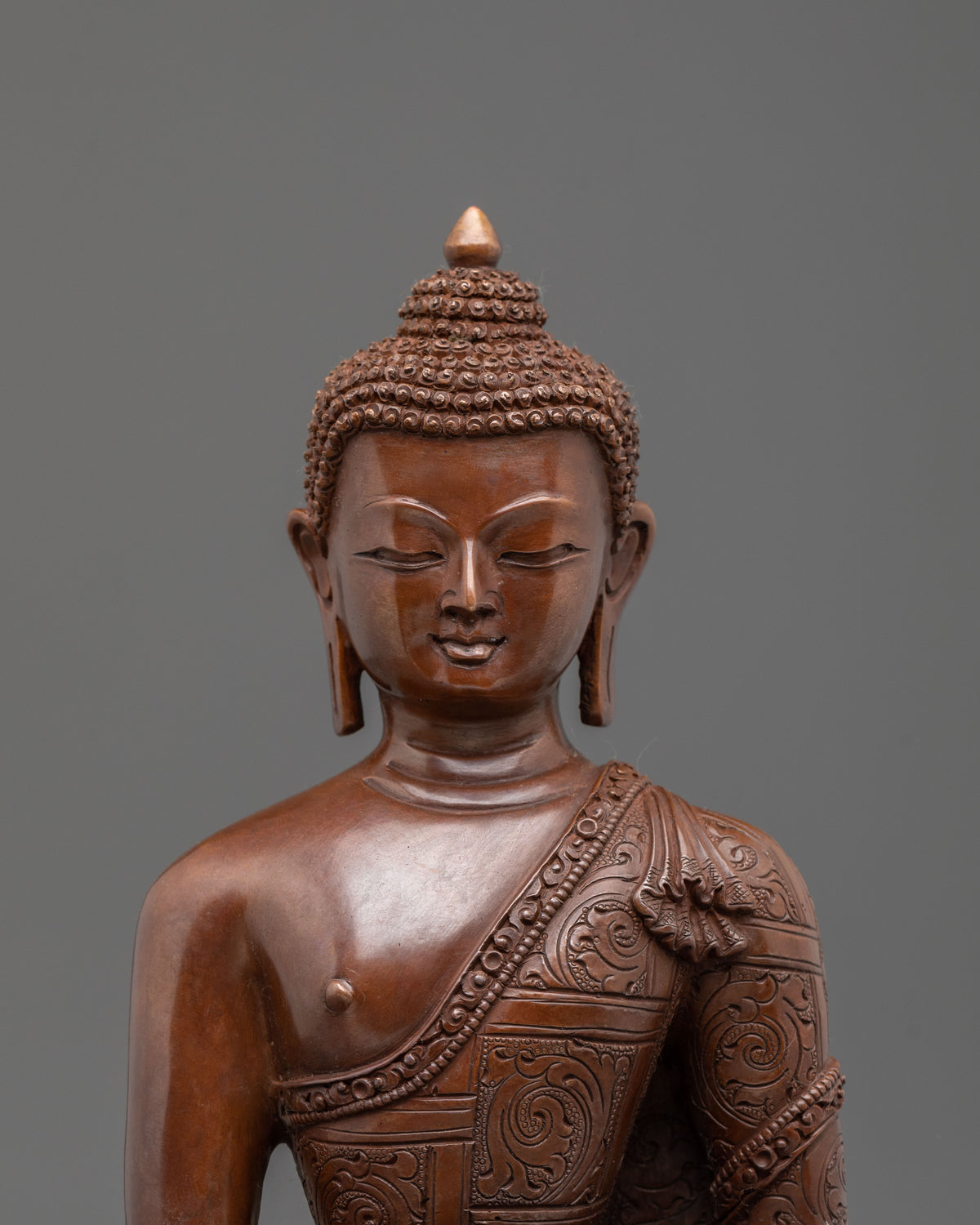 Shakyamuni Buddha Statue | Oxidized Copper Figurine