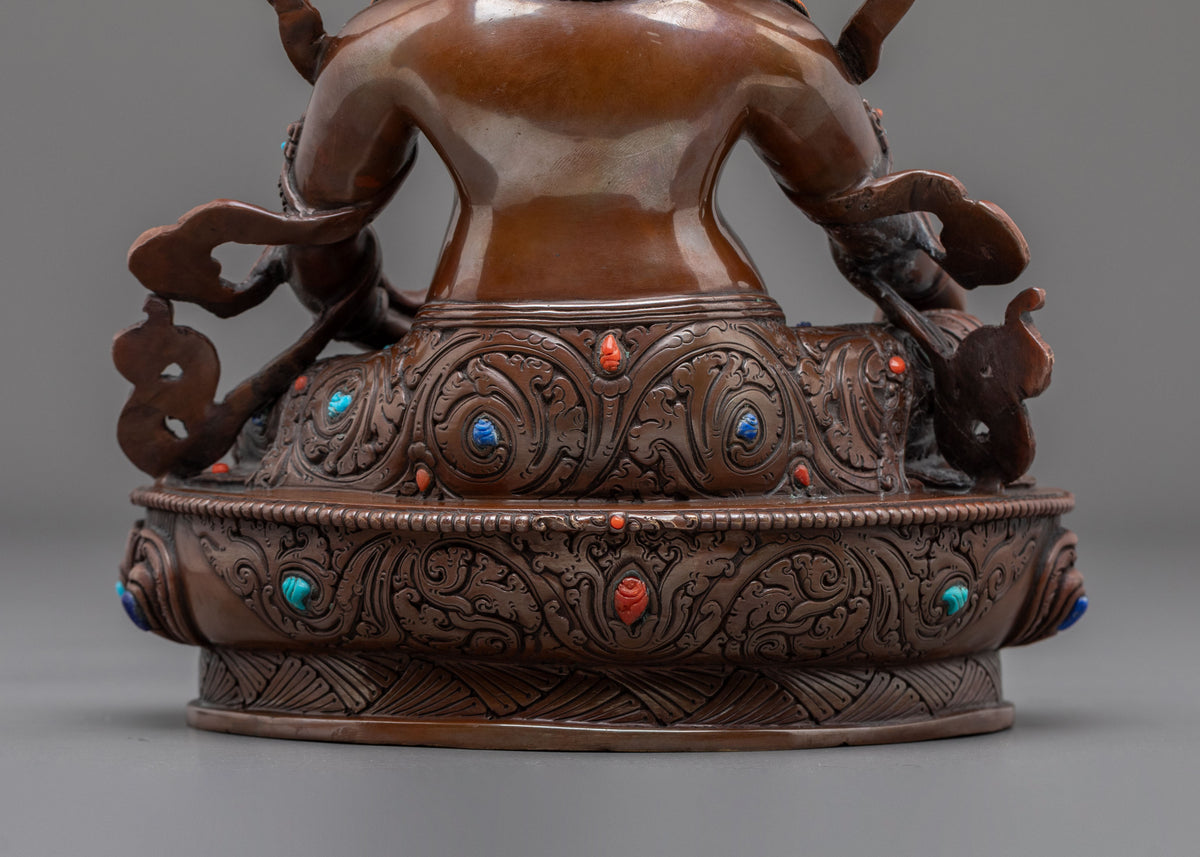 Dzambhala Handmade Traditional Statue | Oxidized Copper Statue