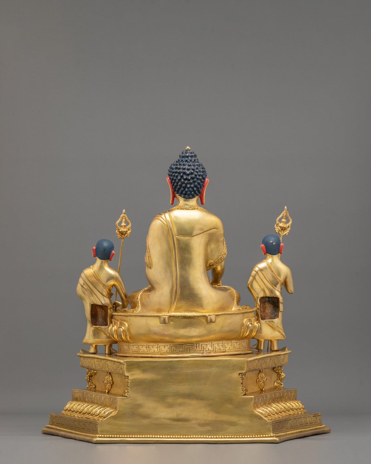 Majestic Shakyamuni Buddha with Disciples Altar Statue