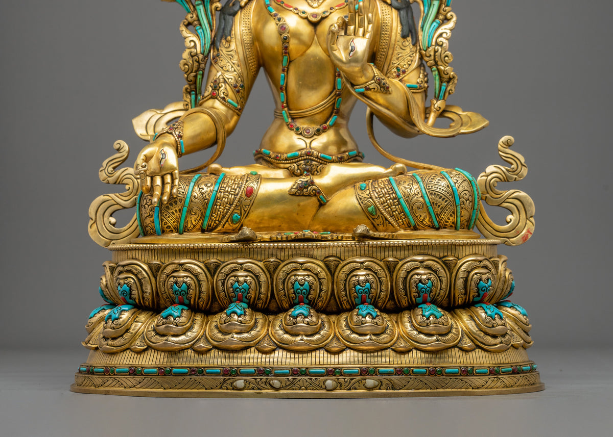 White Tara Compassionate Figurine | Compassionate Deity of Long Life