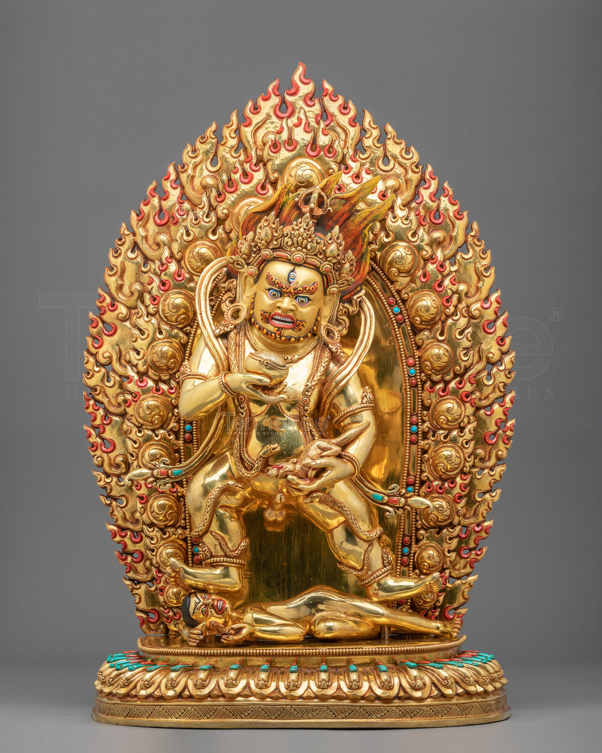 Black Jambhala Statue | Wrathful Wealth Deity
