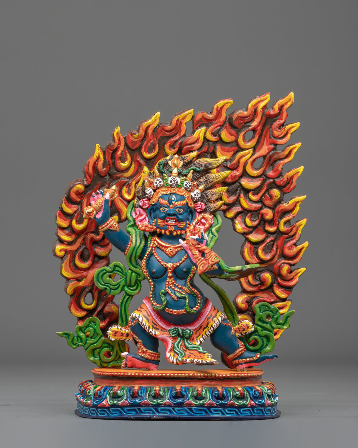 Vajrapani Wrathful Buddhist Statue | Tibetan Meditation Altar Decor