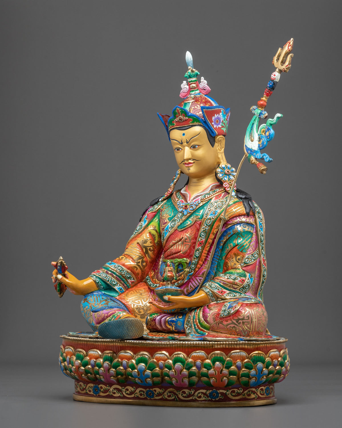 Guru Rinpochhe Sacred Meditation Sculpture | Lotus-Born Master of Vajrayana Buddhism