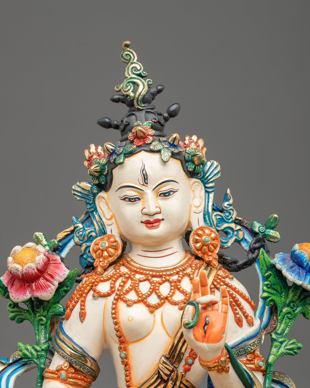 White Tara Meditation Altar Statue | Buddhist Deity of Compassion