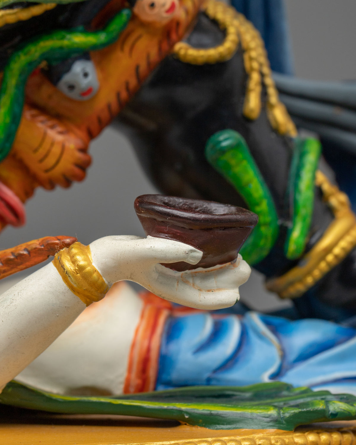 Six Armed Mahakala Himalayan Sculpture | Wrathful Protector of Dharma