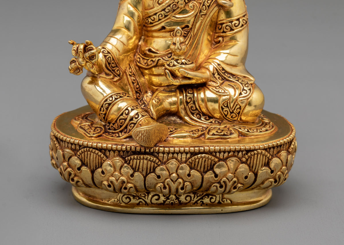 Guru Rinpoche Traditional Buddhist Statue | Tibetan Dharma Master Sculpture