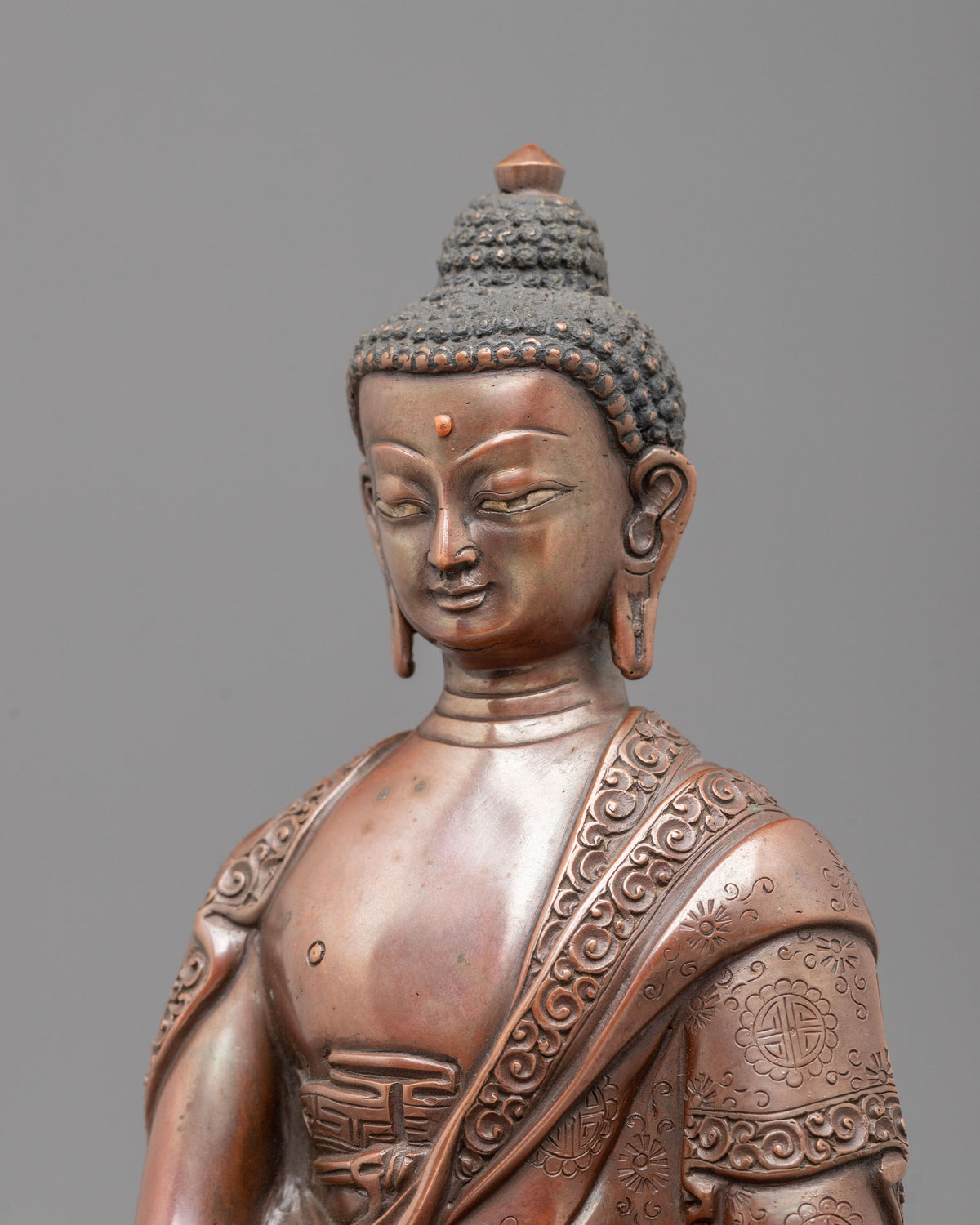 Shakyamuni Buddha Oxidized Sculpture of Enlightenment