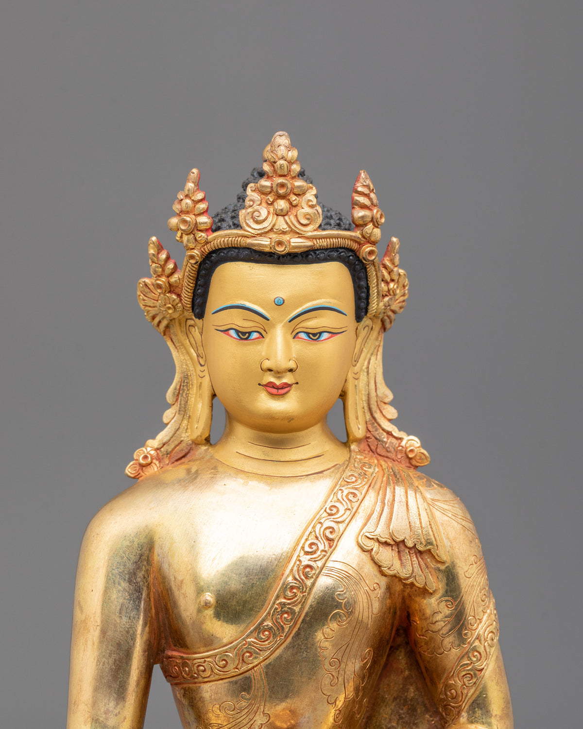 Crown Shakyamuni Buddha Statue | Form of Enlightenment
