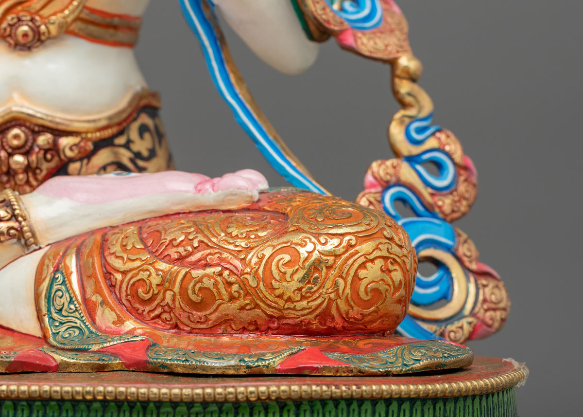 White Tara Statue: Buddhist Deity of Compassion and Longevity