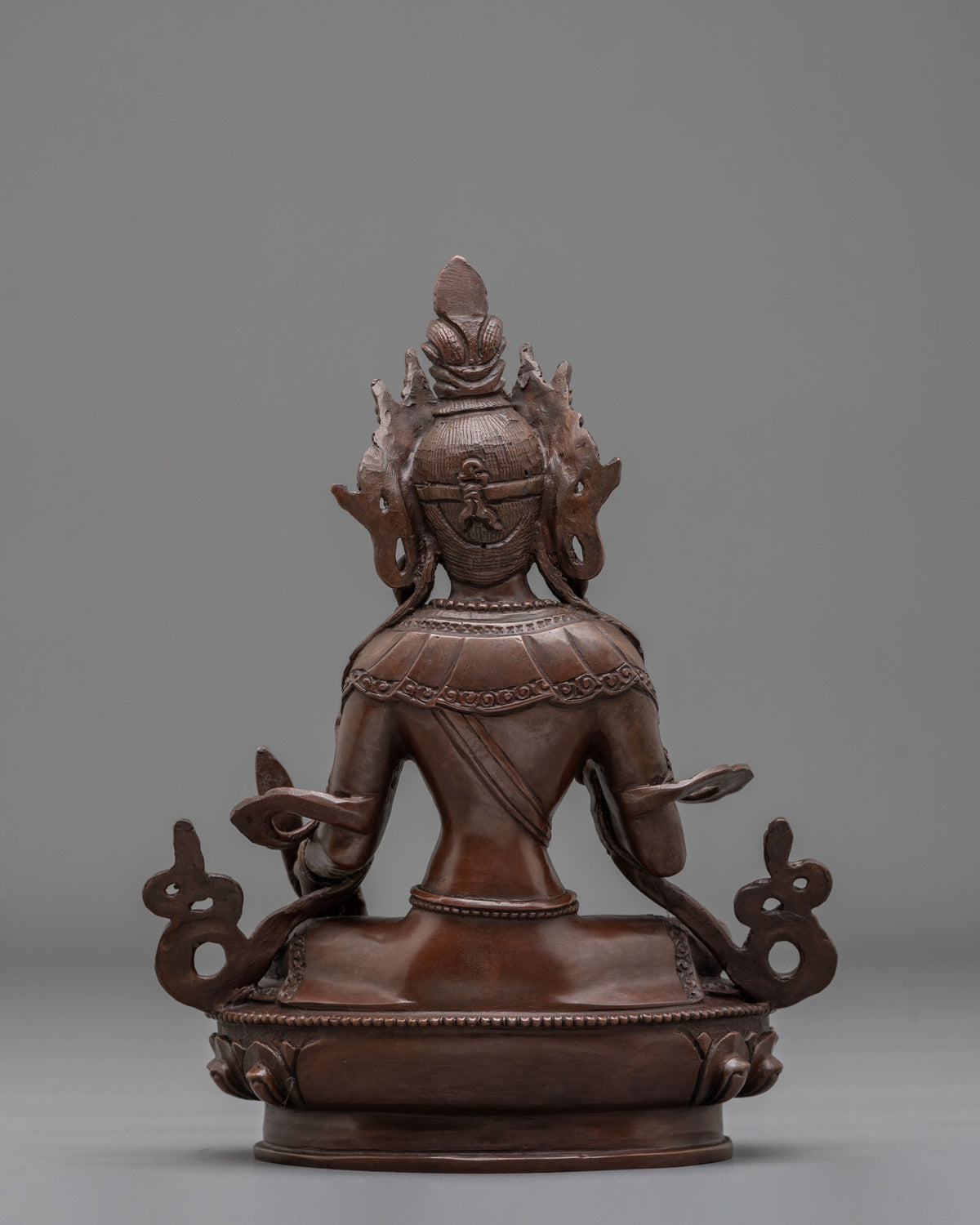 Kshitigarbha Statue | Oxidized Copper Sacred Sculpture