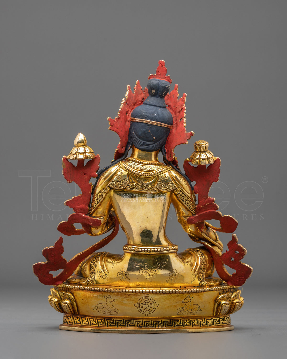 Green Tara 24K Gold Glided Statue for Meditation and Blessings