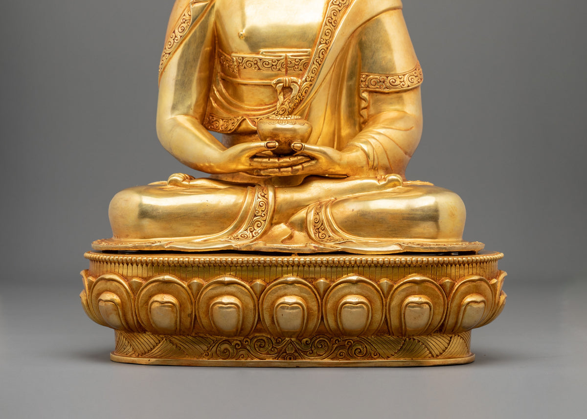 Amitabha Buddha Pure Land Deity Statue | 24K Gilded Copper