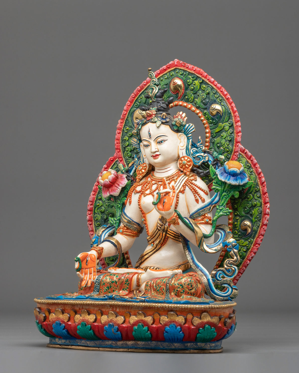 White Tara Meditation Altar Statue | Buddhist Deity of Compassion