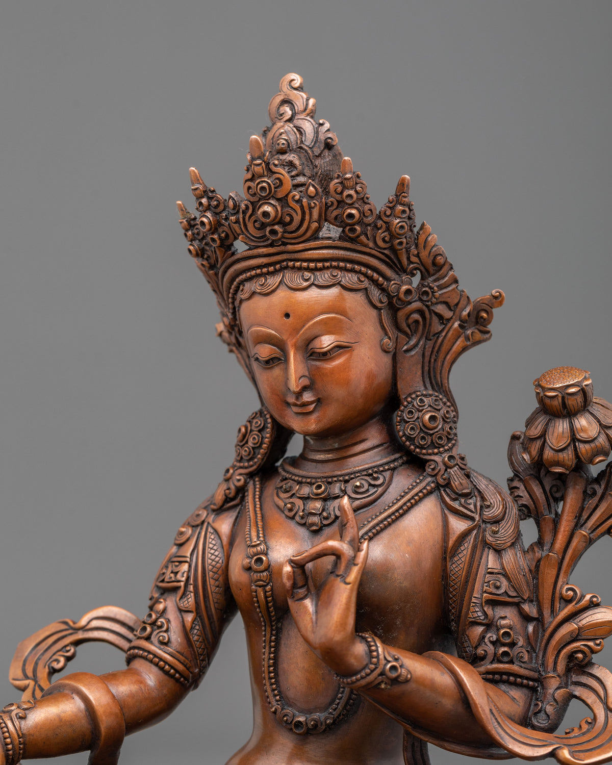 Green Tara Traditional Sculpture | Himalayan Sacred Artwork