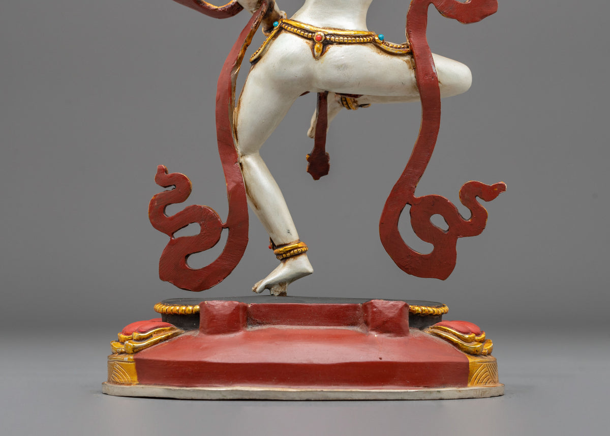 Machig Labdron Vajrayana Statue | Copper Statue with Hand carved Gemstones