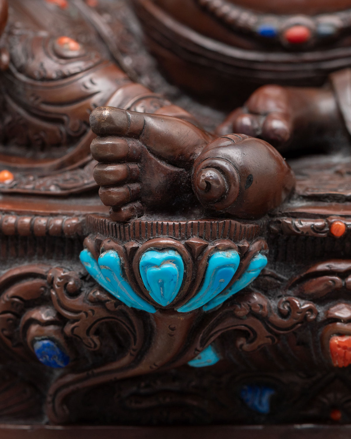 Dzambhala Handmade Traditional Statue | Oxidized Copper Statue