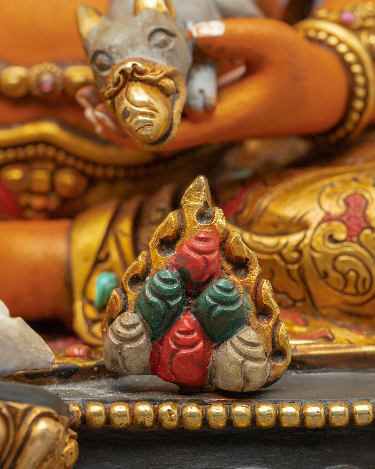 Gemstones Adorned Dzambhala Statue | Home Decoration