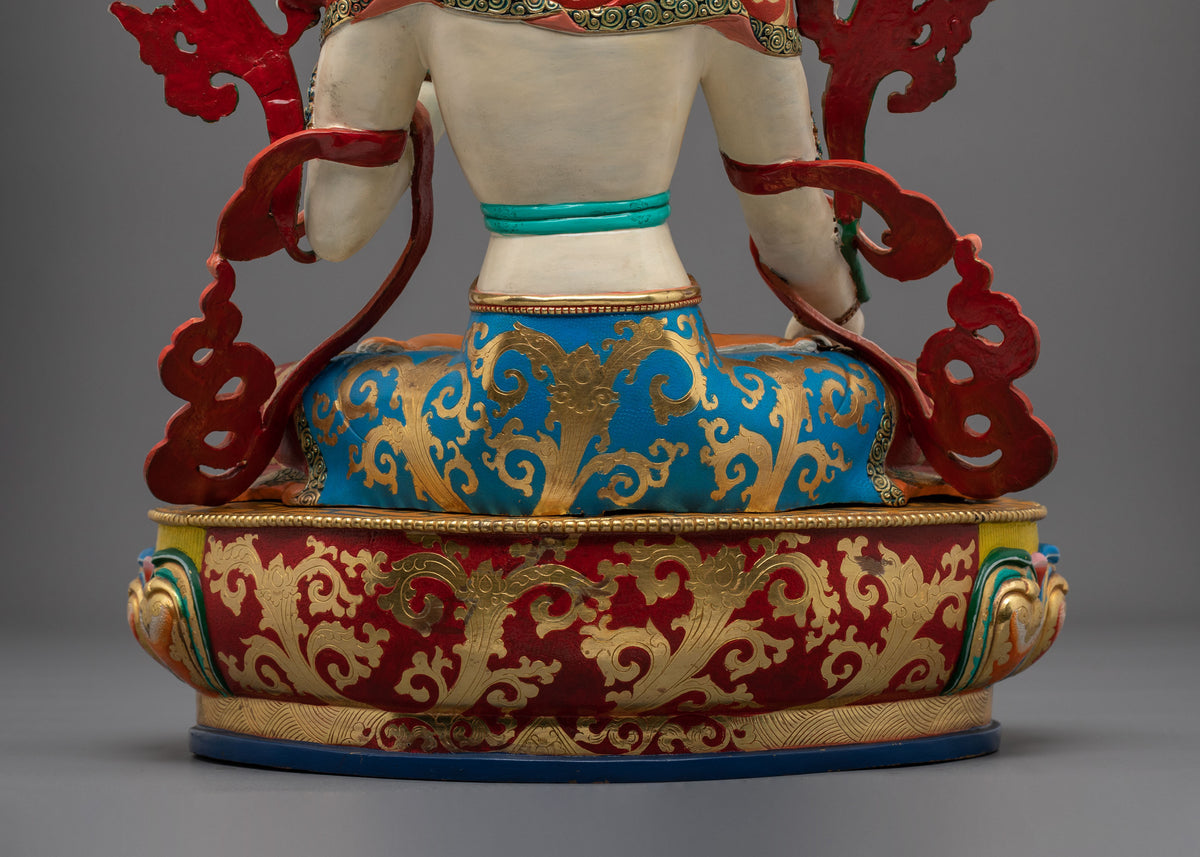 White Tara Handcrafted Buddhist Statue | 24K Gold Gilded