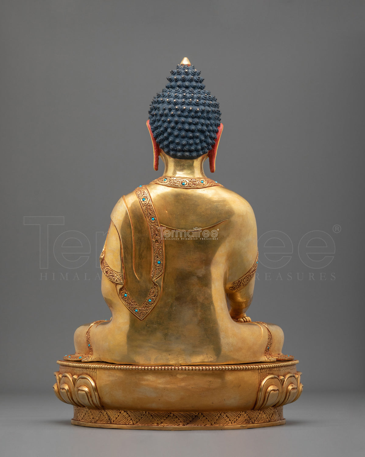 Statue of Shakyamuni Buddha the Enlightened One | 24K Gold Gilded